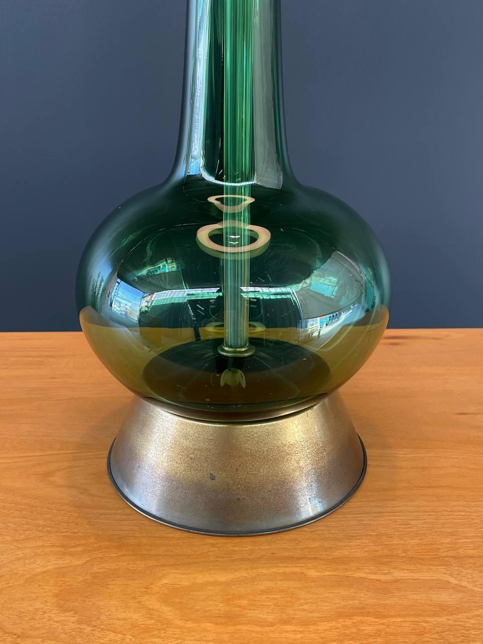 Mid-Century Venetian Glass Table Lamp with Original Blown Glass Finial 2
