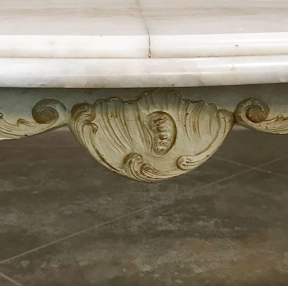 Midcentury Venetian Marble-Top Coffee Table, circa 1950 1