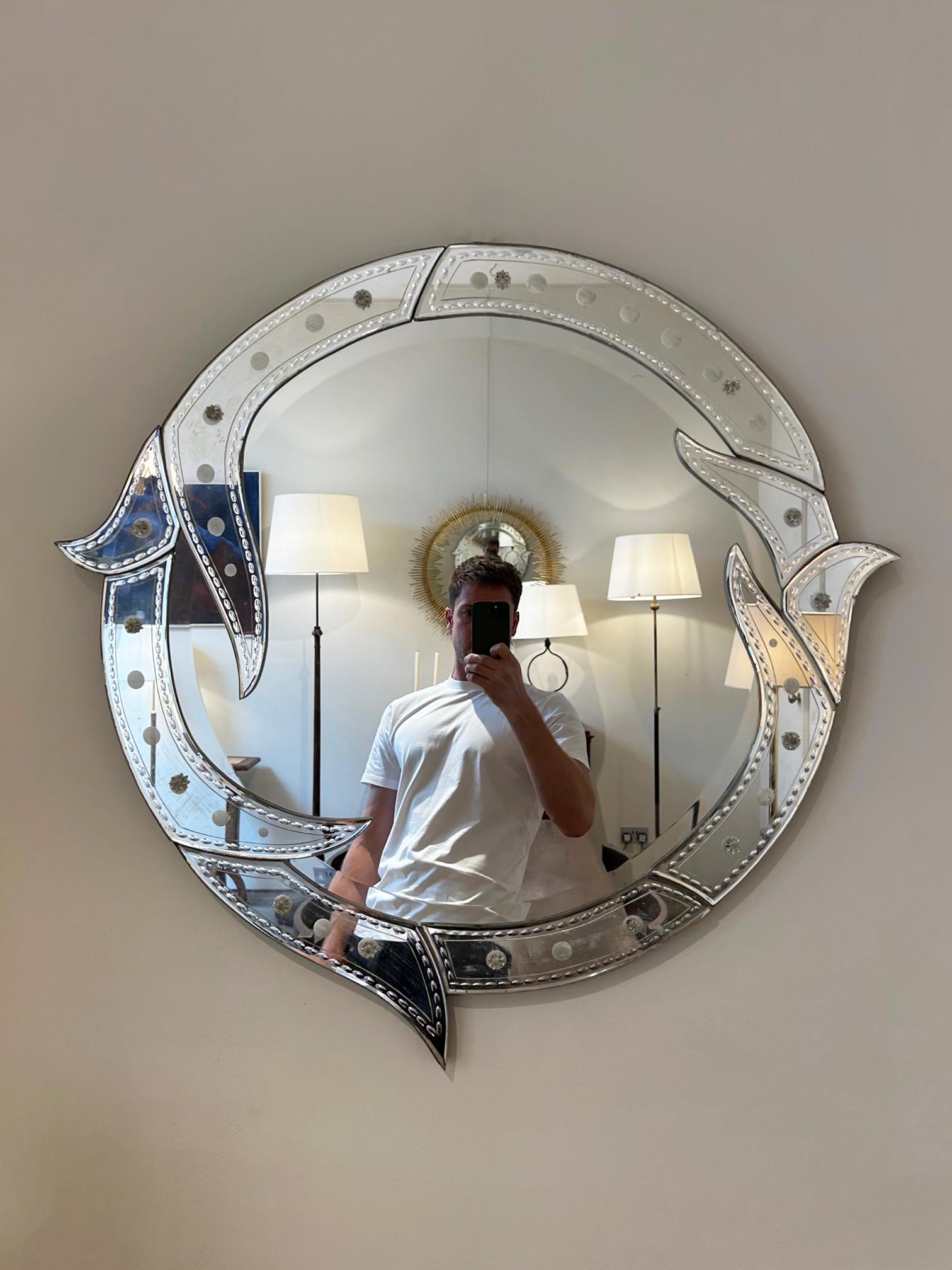 Mid-Century Venetian Mirror In Good Condition For Sale In London, GB