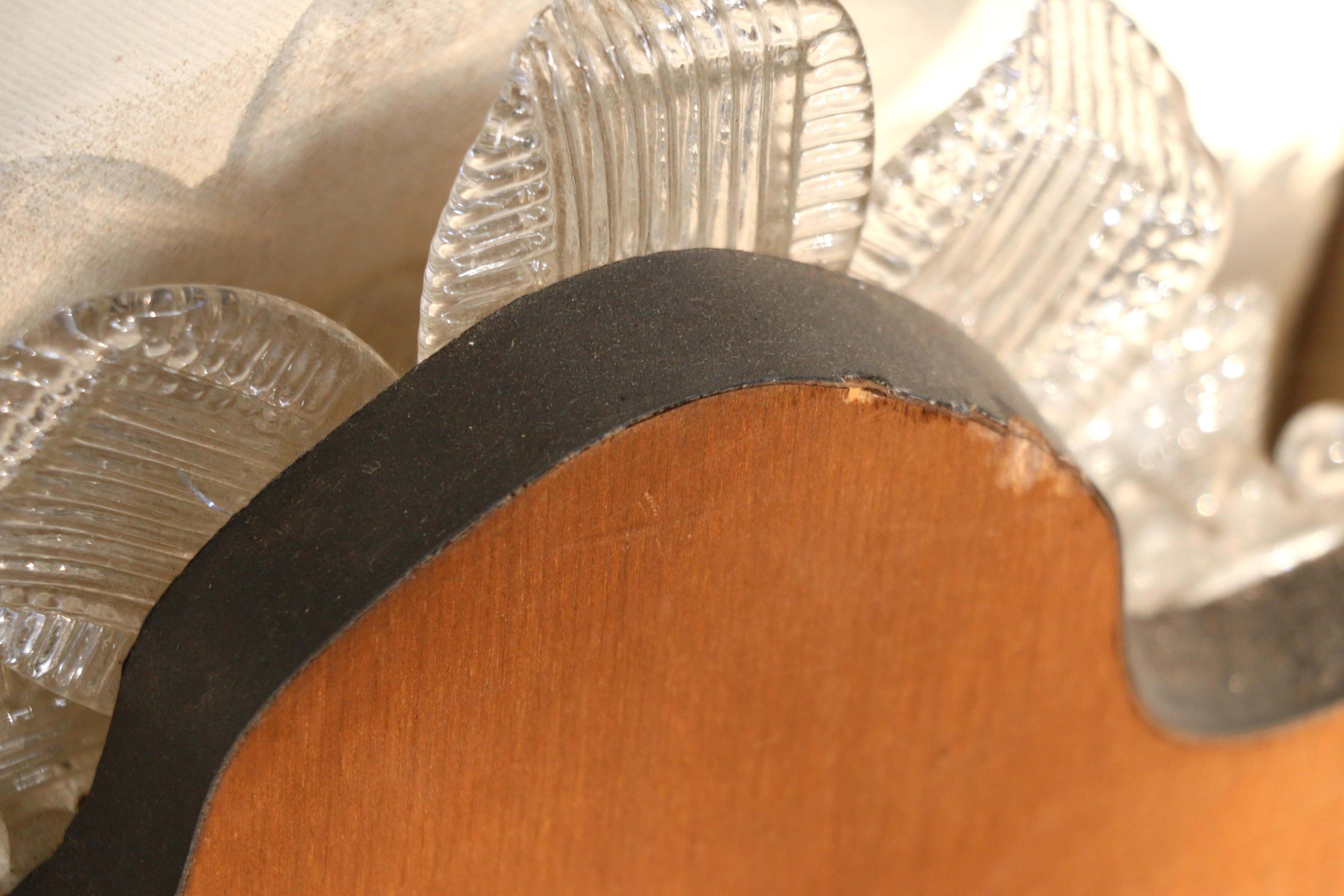 Venezianischer Murano-Glasspiegel aus der Jahrhundertmitte mit geätzten Blumendetails, Italien, 1980 im Angebot 12