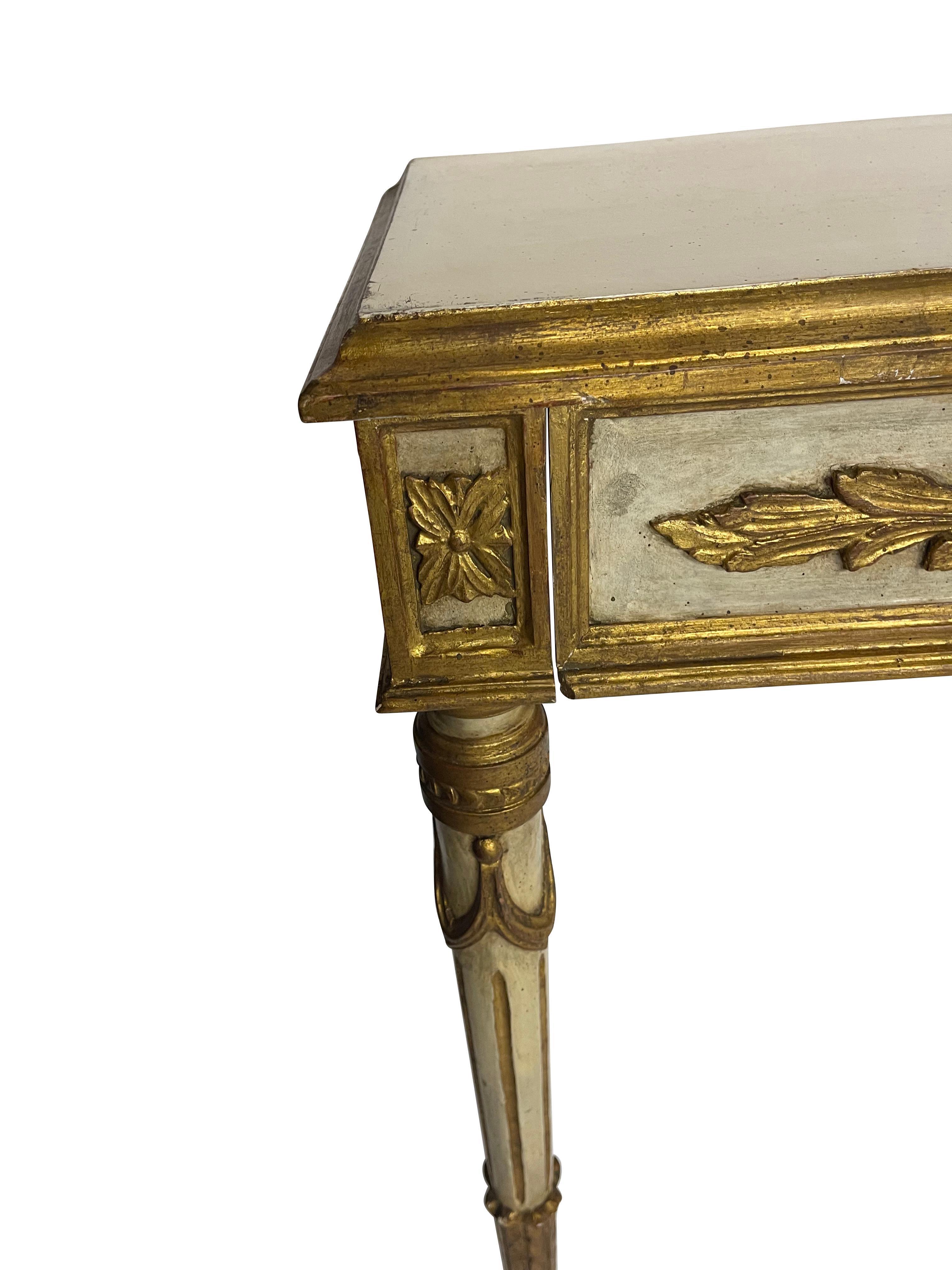 Mid Century Venetian Paint and Gilt Decorated Console Table 3