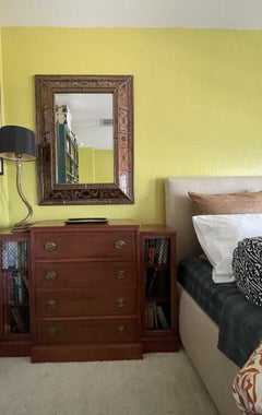 Mid-Century Venetian Painted Glass Wall Mirror