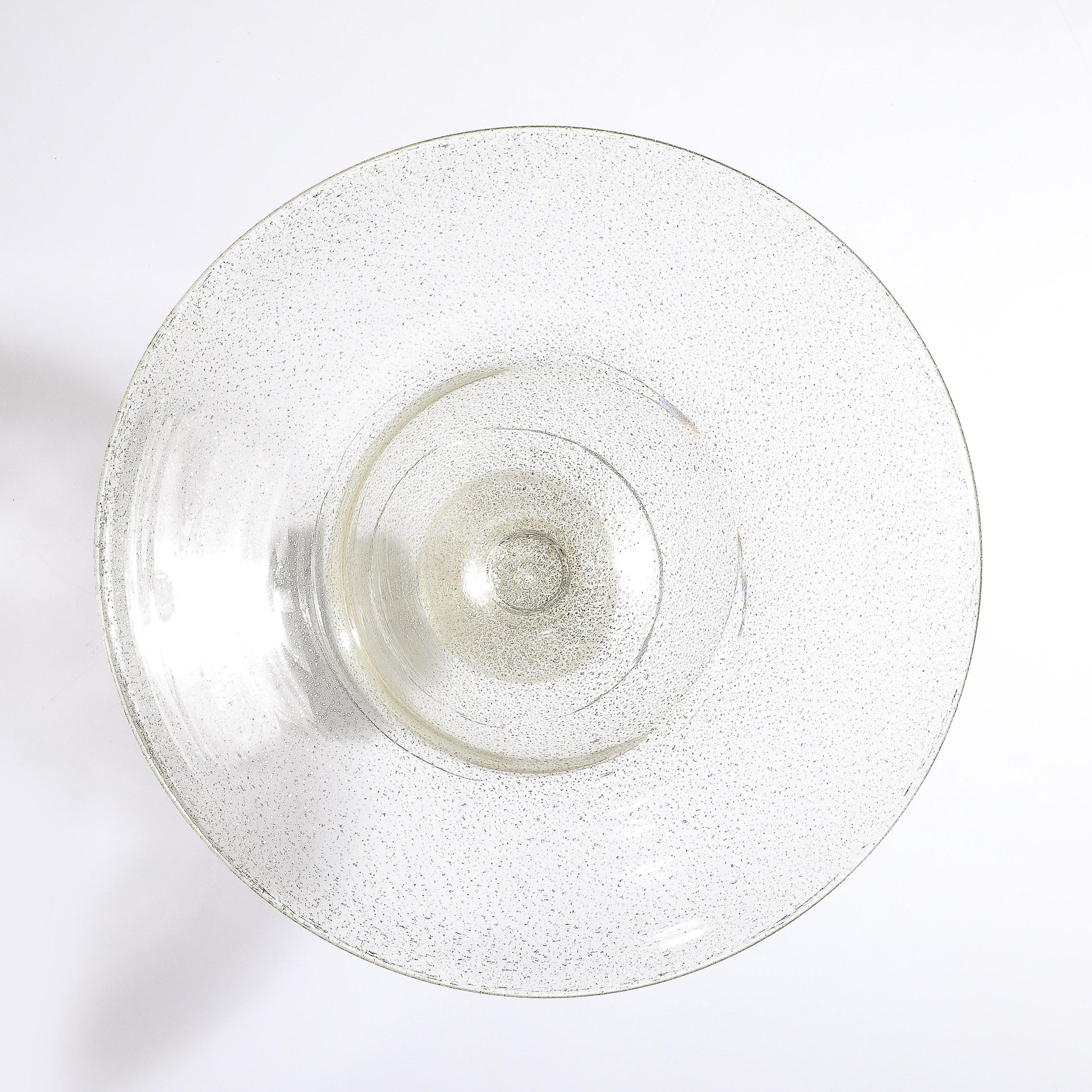 Mid Century Venetian Palatial Handblown Translucent Glass Vase by Vetri Artistic 6