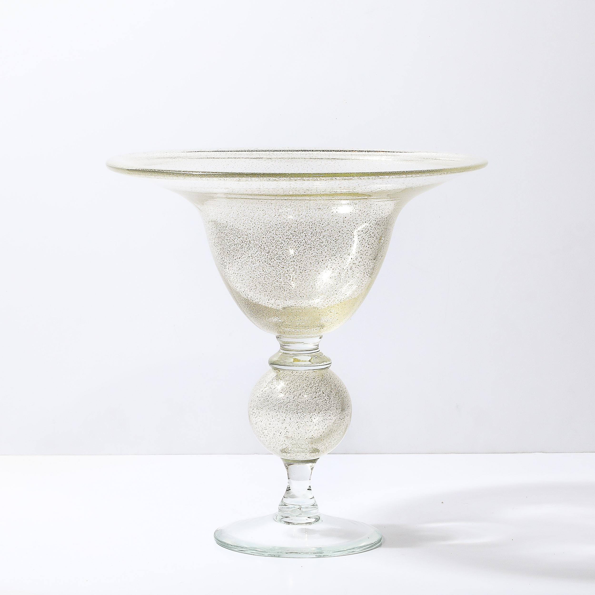 Mid-Century Modern Mid Century Venetian Palatial Handblown Translucent Glass Vase by Vetri Artistic