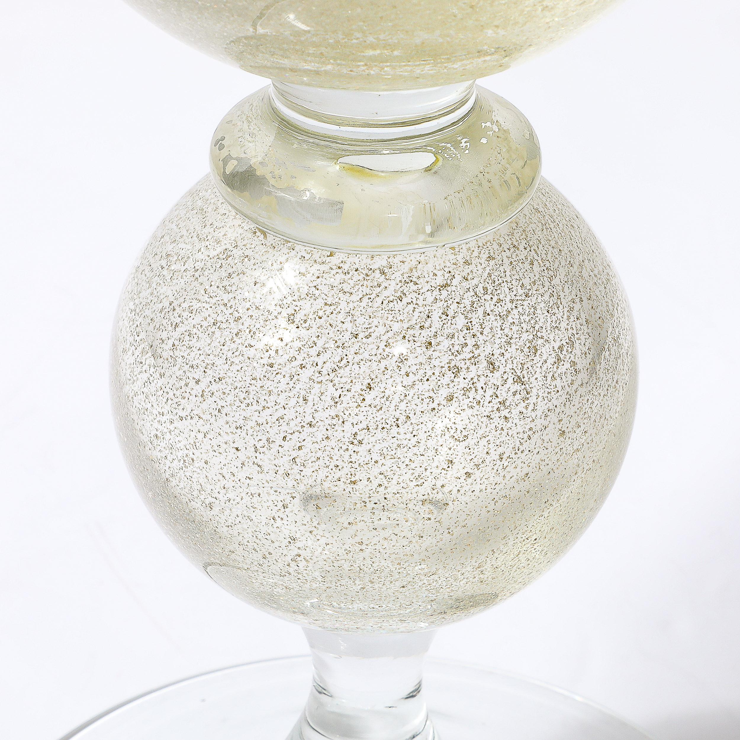 Mid Century Venetian Palatial Handblown Translucent Glass Vase by Vetri Artistic In Excellent Condition In New York, NY