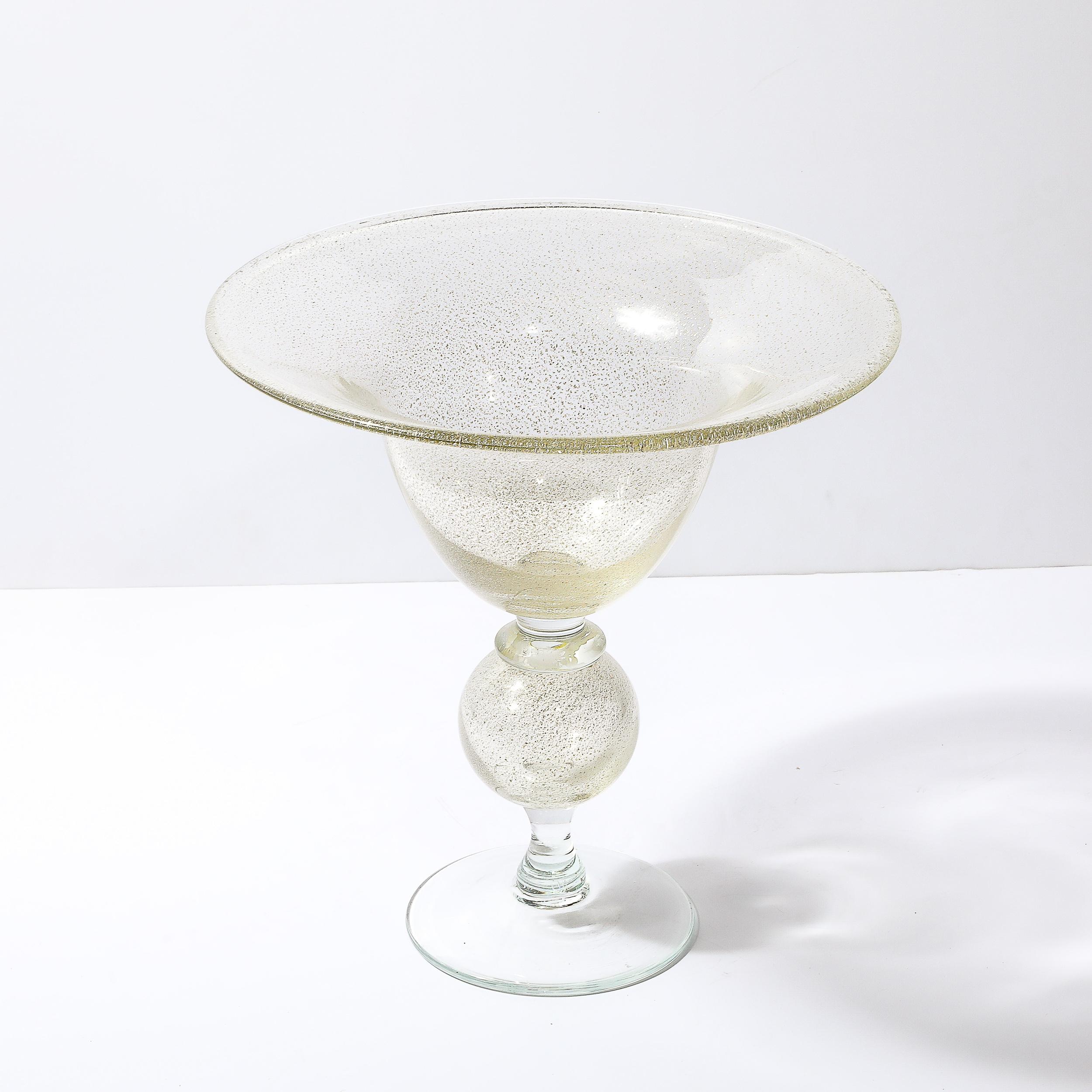 Murano Glass Mid Century Venetian Palatial Handblown Translucent Glass Vase by Vetri Artistic