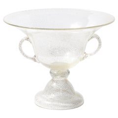 Vaso in vetro traslucido soffiato a mano di Vetri Artistics, Venezia, metà secolo.
