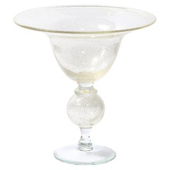 Vaso in vetro traslucido soffiato a mano di Vetri Artistics, Venezia, metà secolo.