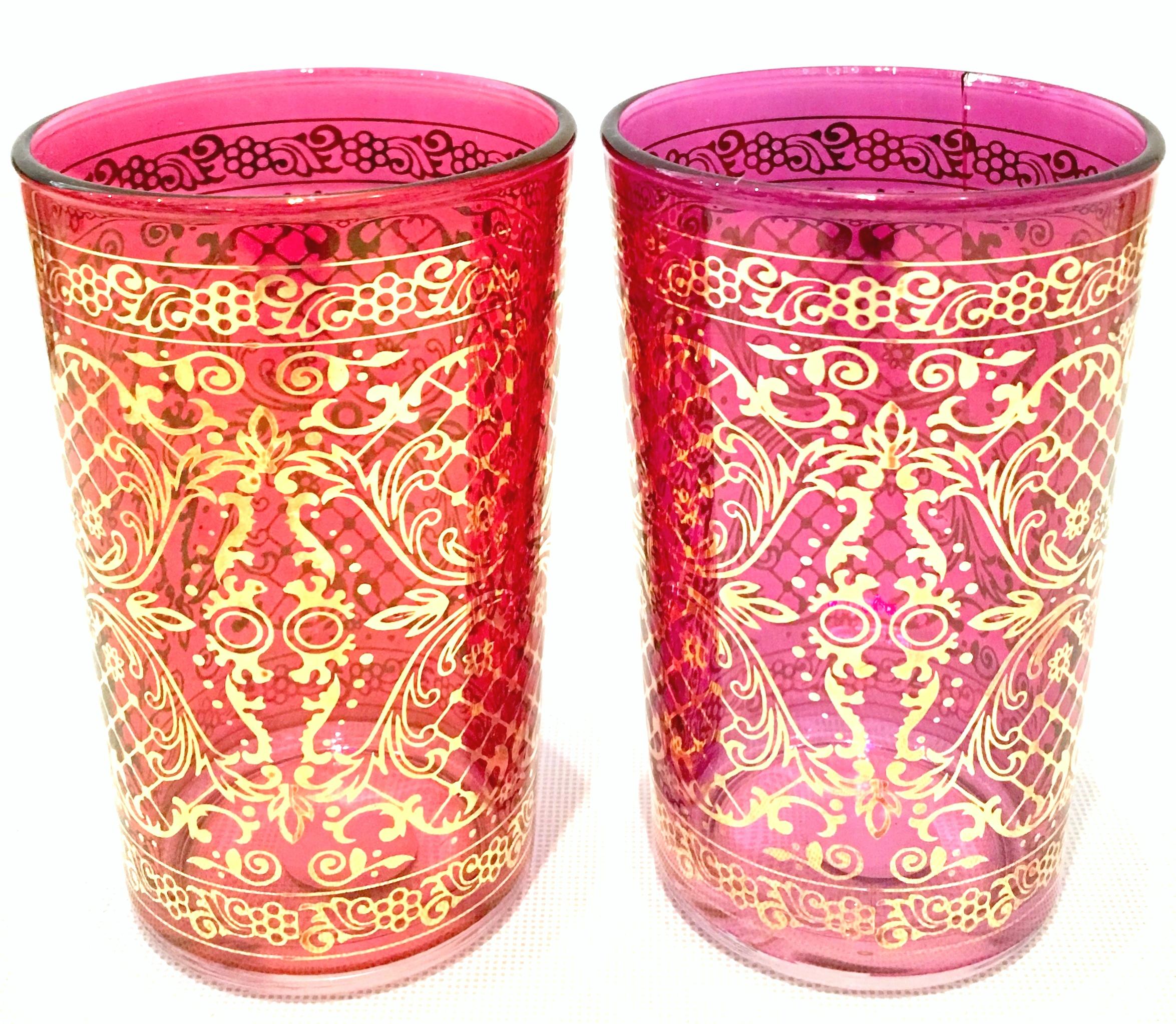 Mid-Century Venetian Style 22-Karat Gold Drinks S/15 By, Georges Briard For Sale 7