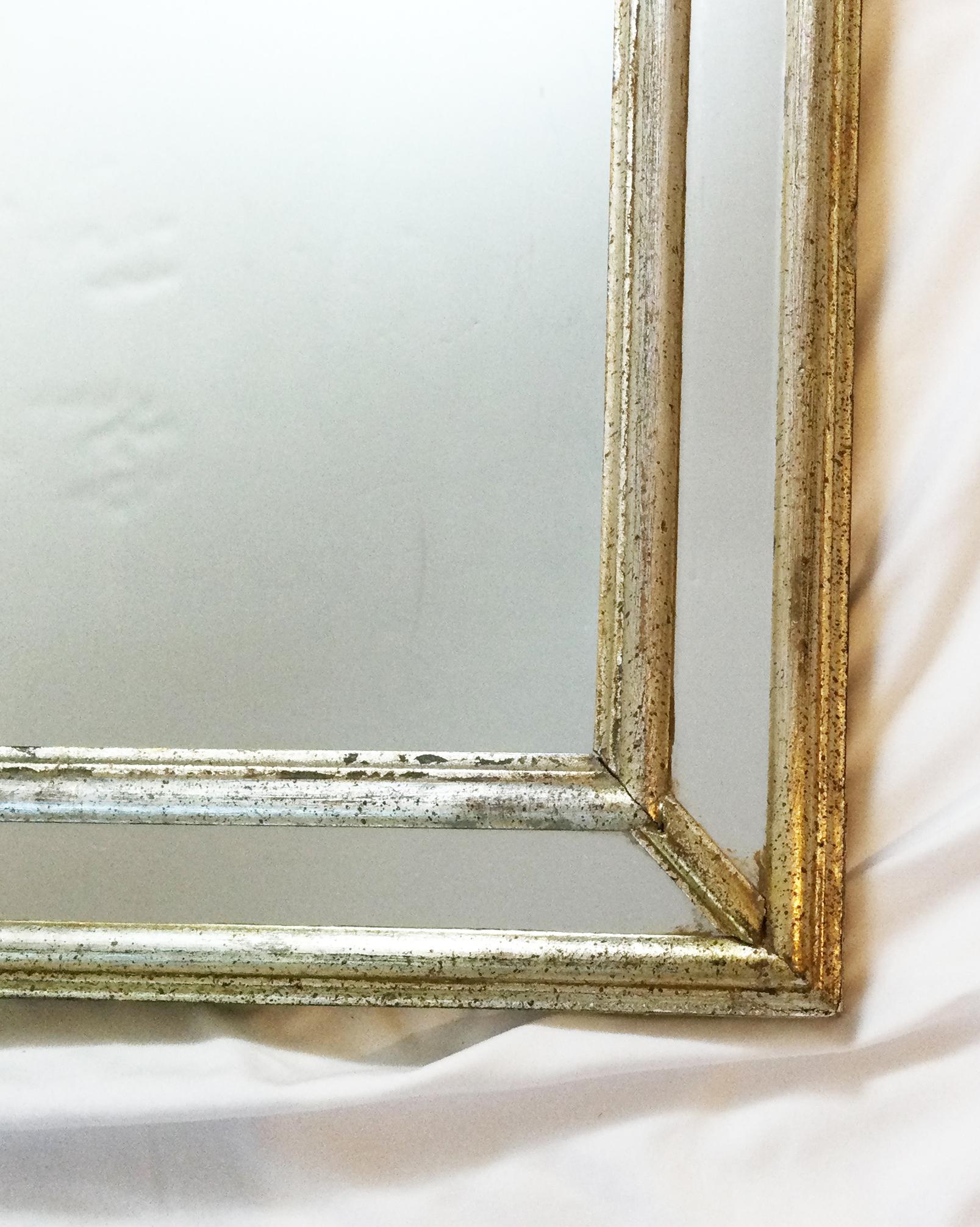 Mid-Century Venetian Style Silver Leaf Mirror, Mfg. for Schultz & Berhle For Sale 1