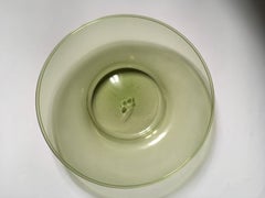 1960 Venezia  Mid-Century Modern Murano Green Blown Glass Bowl