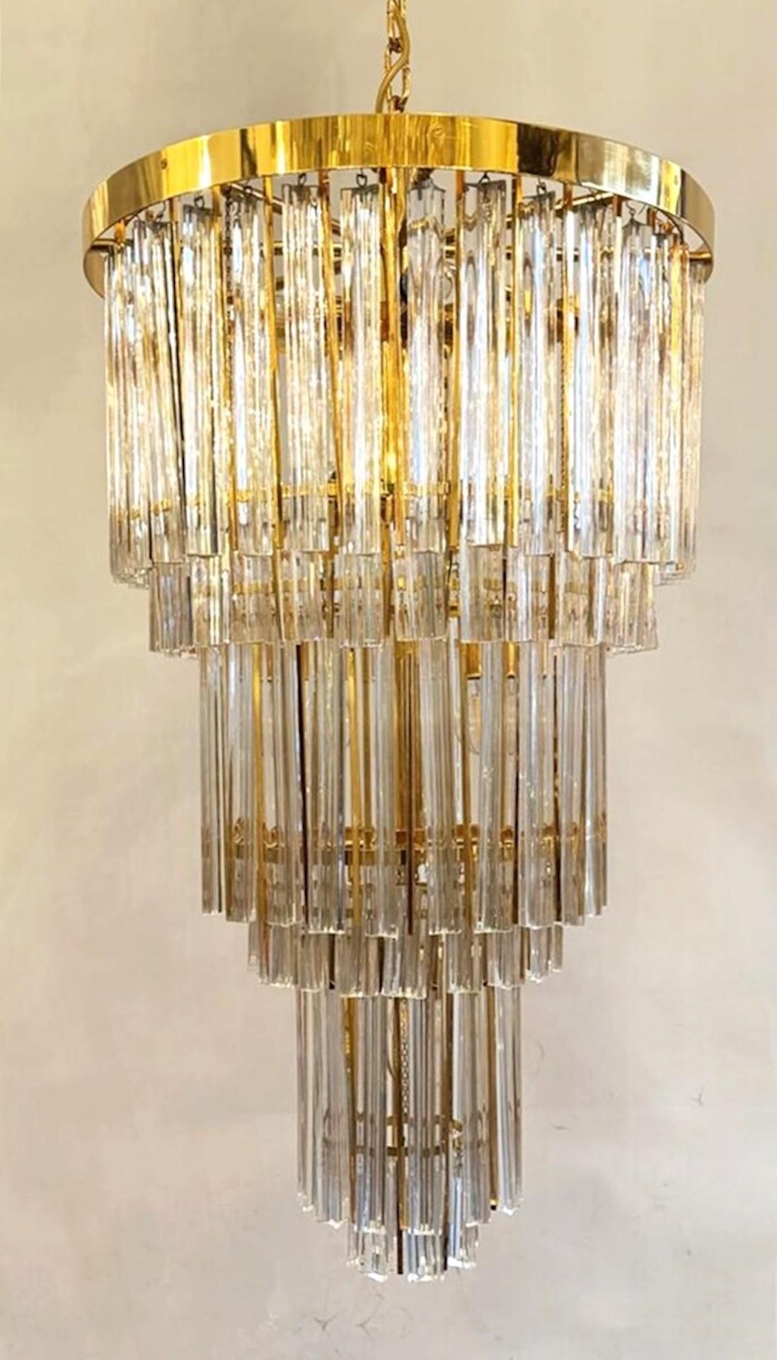 Italiano Lampadario Cascade di Venini, metà secolo, 1960 in vendita