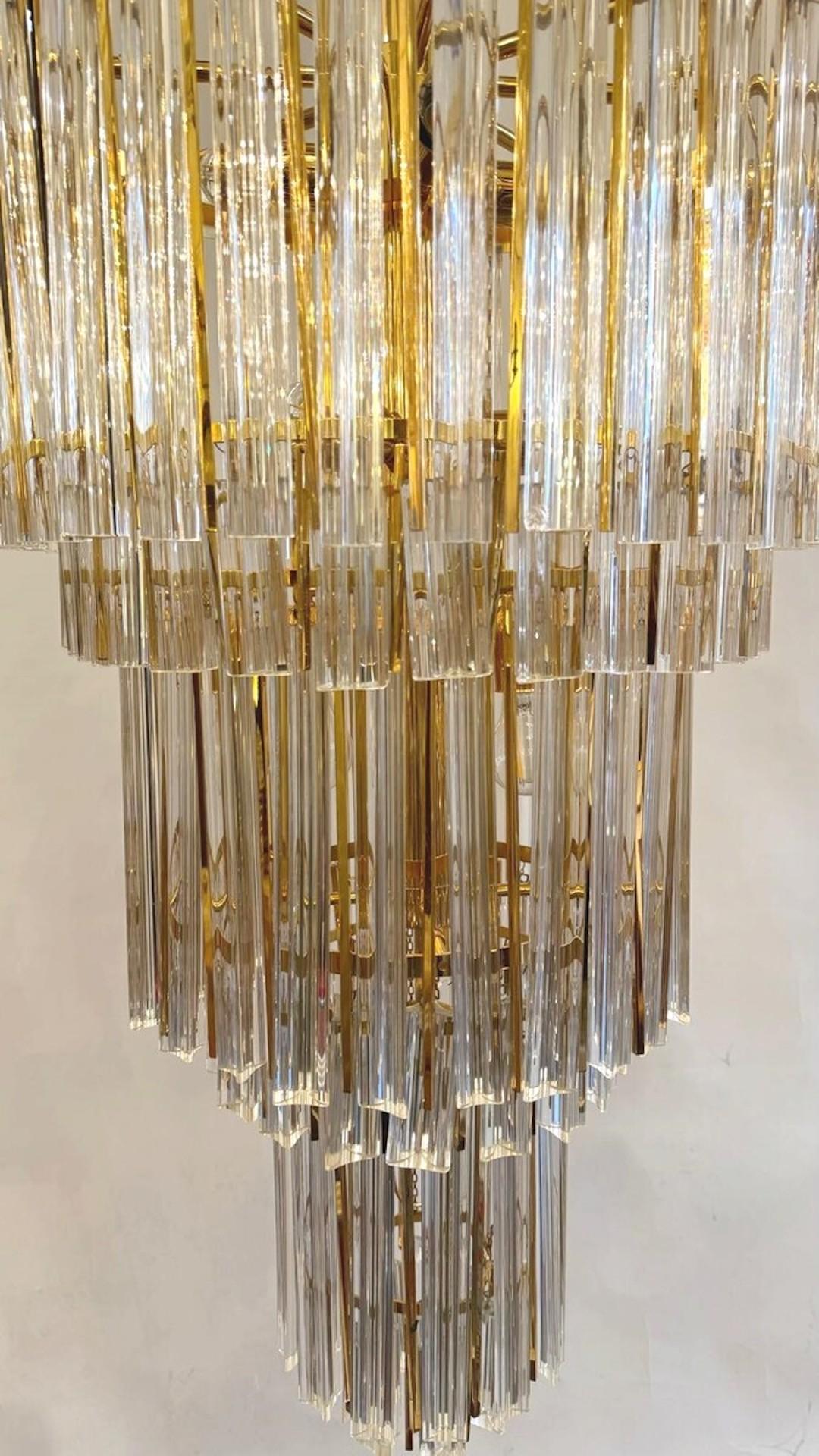 Lampadario Cascade di Venini, metà secolo, 1960 In condizioni buone in vendita a Brussels, BE