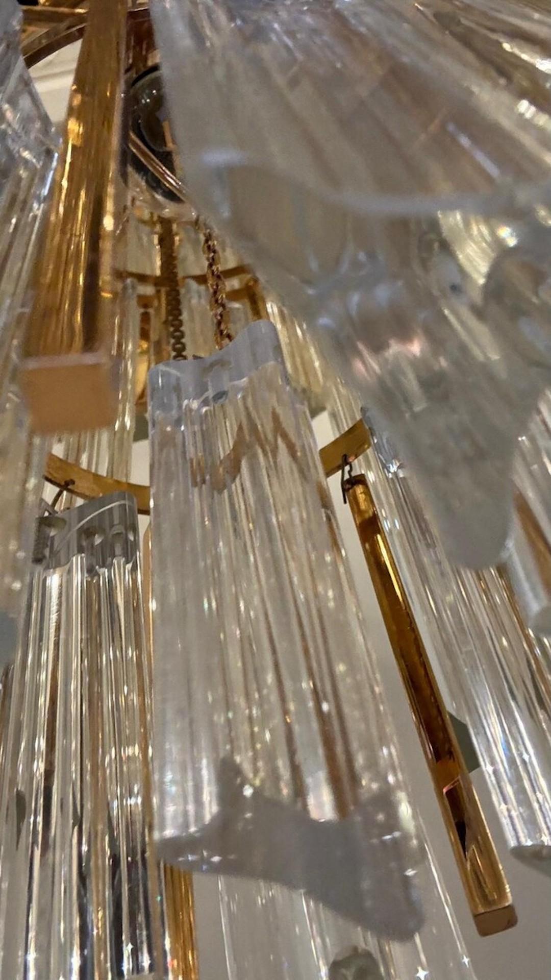 Metà XX secolo Lampadario Cascade di Venini, metà secolo, 1960 in vendita