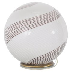 Mid-Century Venini Globe Murano Glass Table Lamp Italy, 70s