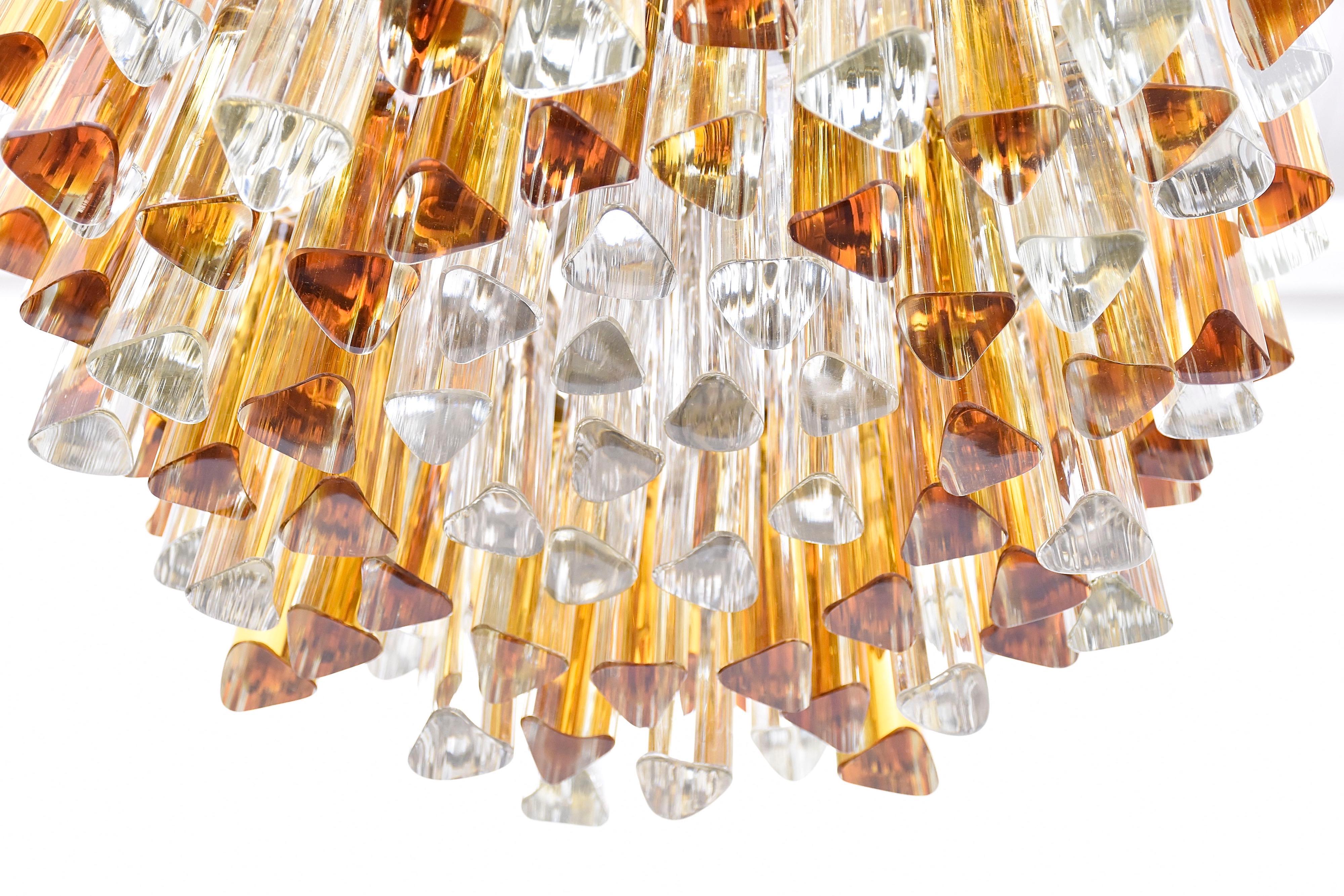 Mid-Century Modern Mid-century Venini Murano chandelier 'Trilobo'