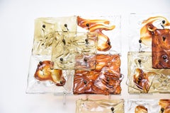 Appliques da parete patchwork di metà secolo di Venini Murano 'Cheerio'-4x pezzi disponibili