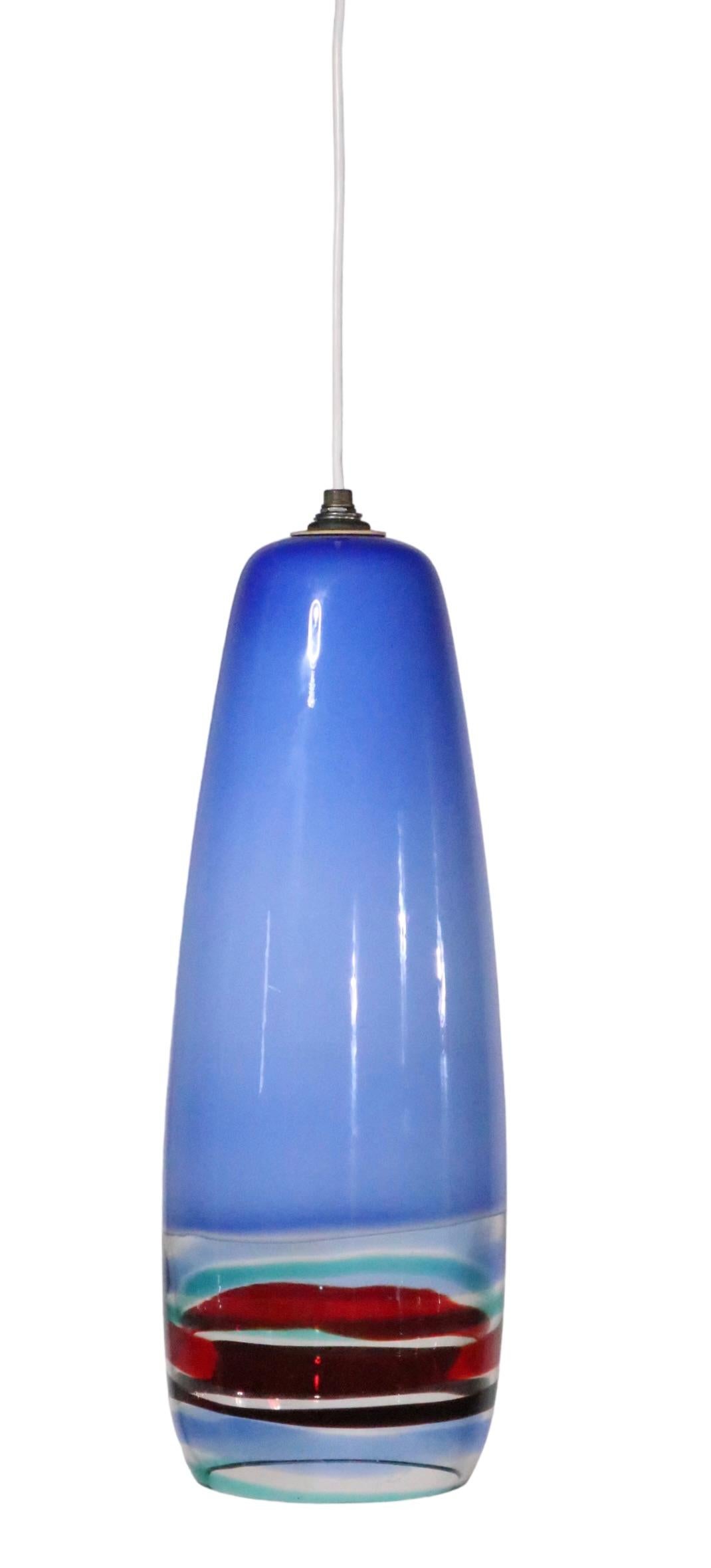Lampe à suspension Sigaro de Venini mi-siècle, années 1950 6