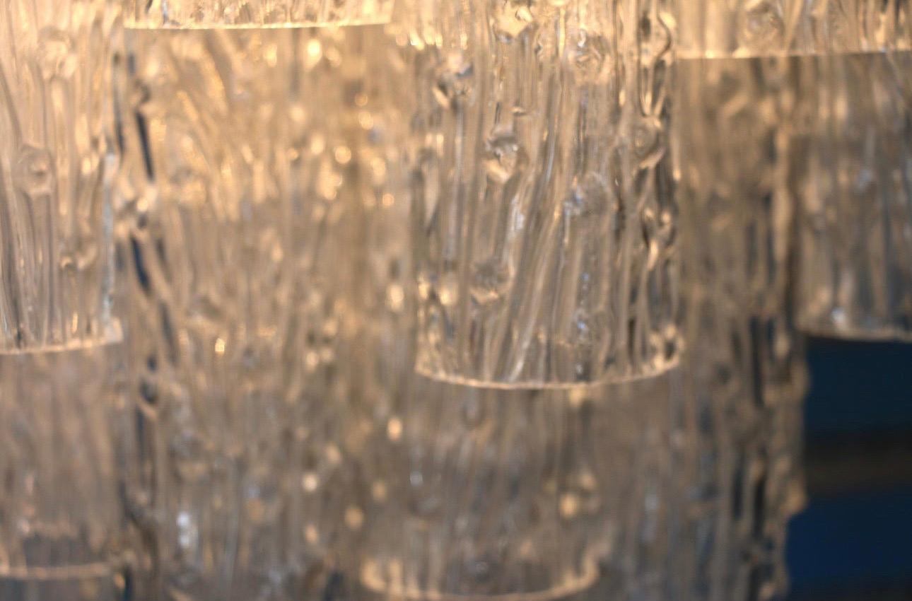 Mid-Century Venini Troncho Murano Glass Chandelier For Sale 3