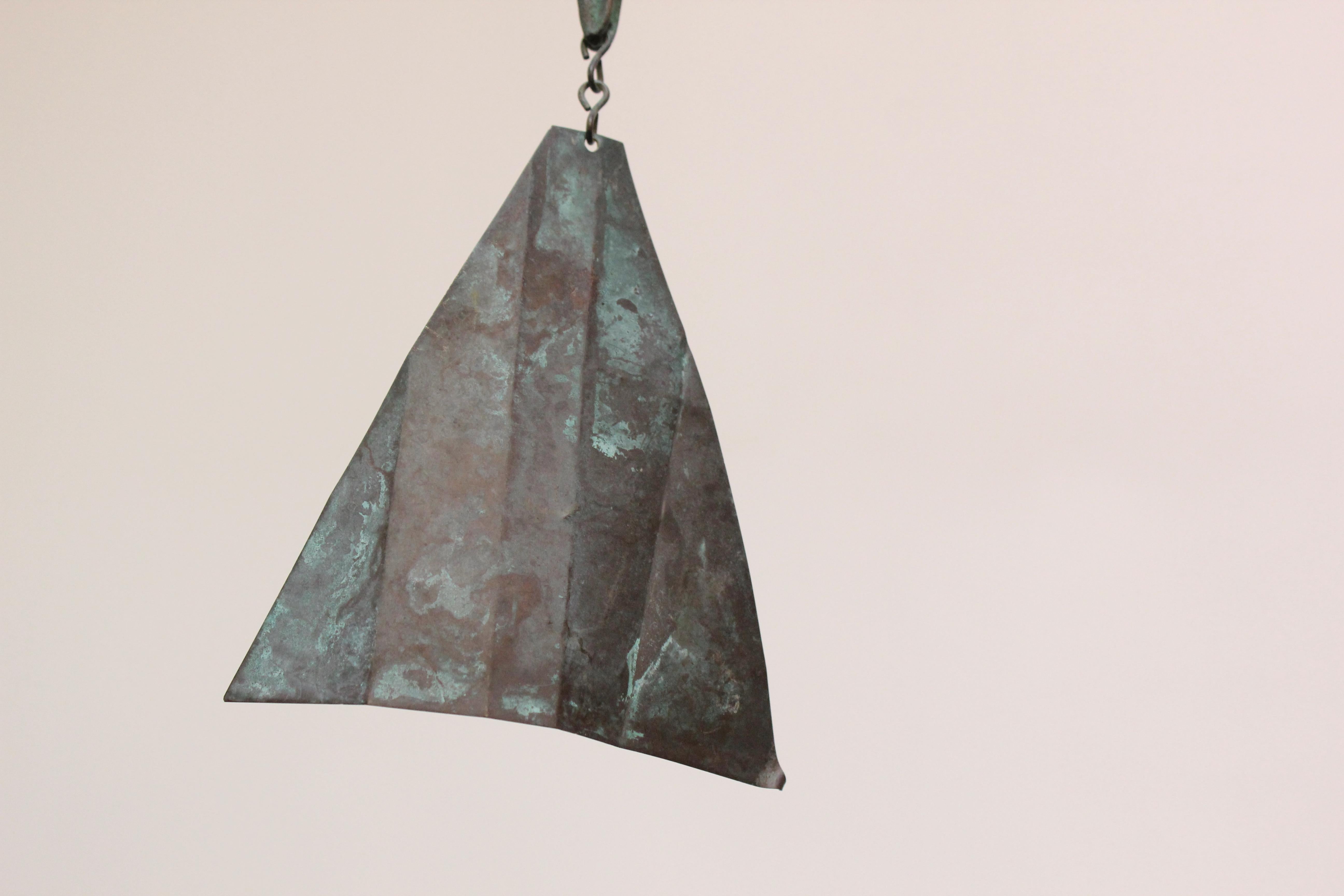Mid-Century Modern Mid-Century Verdigris Bronze Bell / Wind Chime by Paolo Soleri for Arconsanti