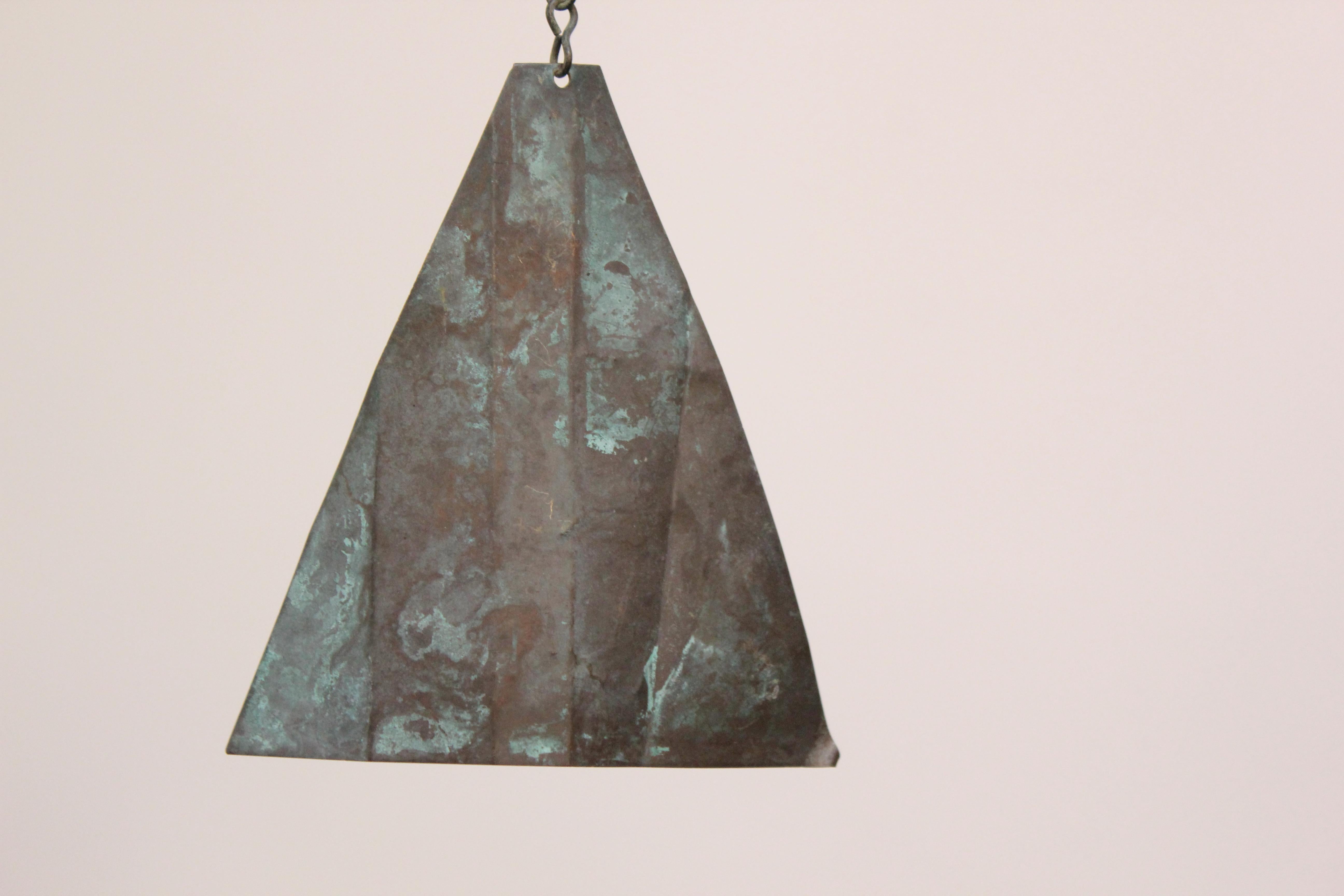 American Mid-Century Verdigris Bronze Bell / Wind Chime by Paolo Soleri for Arconsanti