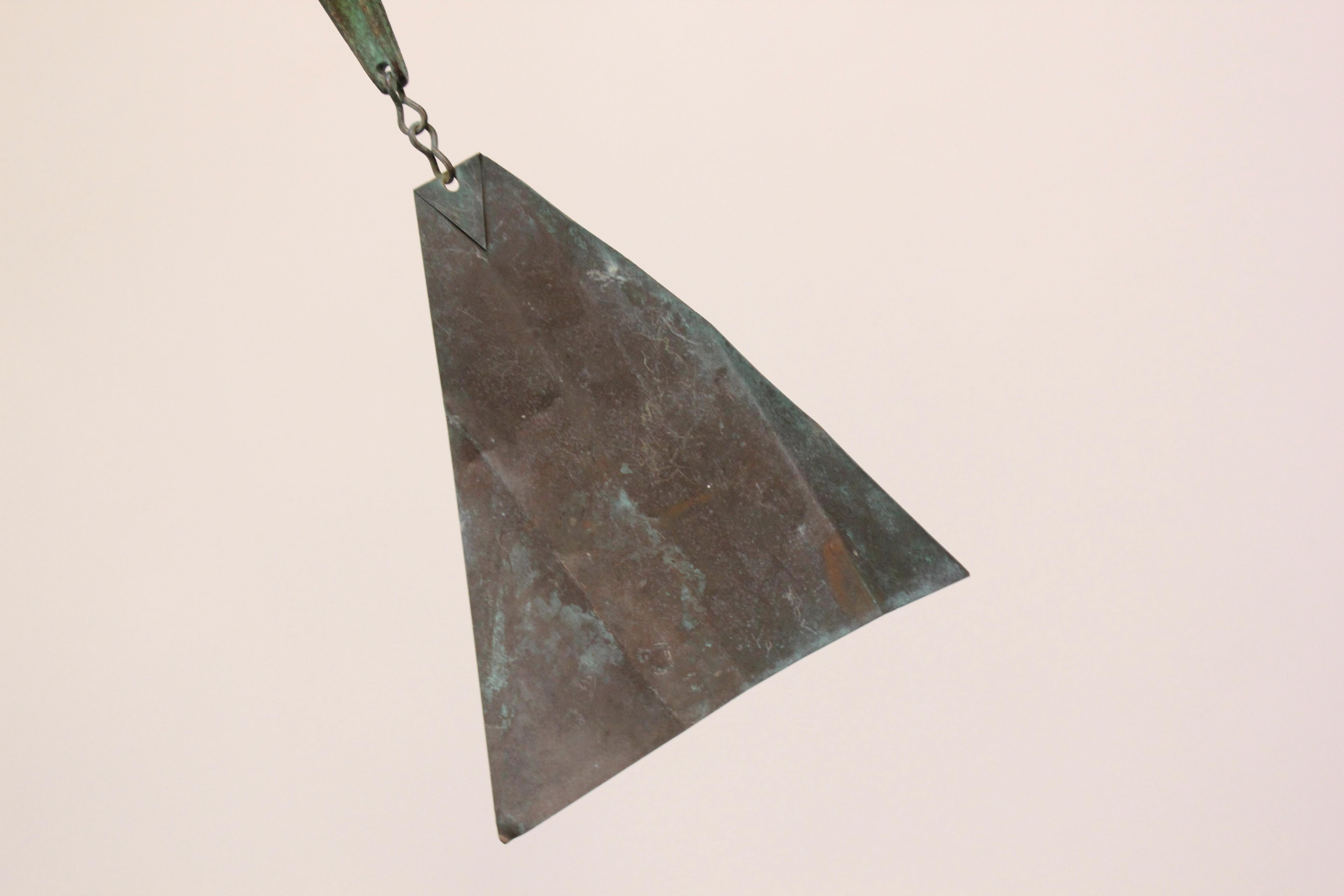 Cast Mid-Century Verdigris Bronze Bell / Wind Chime by Paolo Soleri for Arconsanti