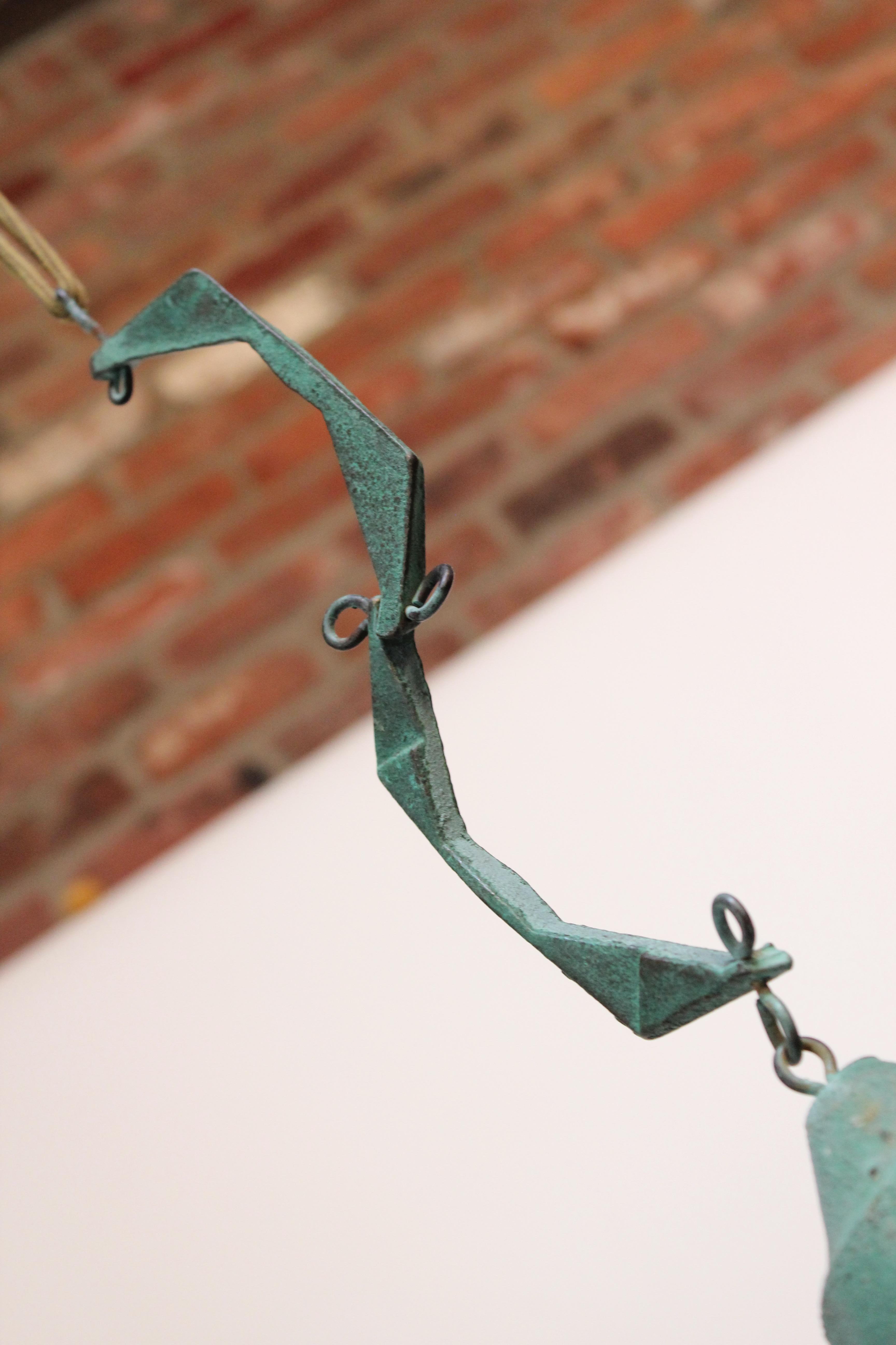 Late 20th Century Mid-Century Verdigris Bronze Bell / Wind Chime by Paolo Soleri for Arconsanti
