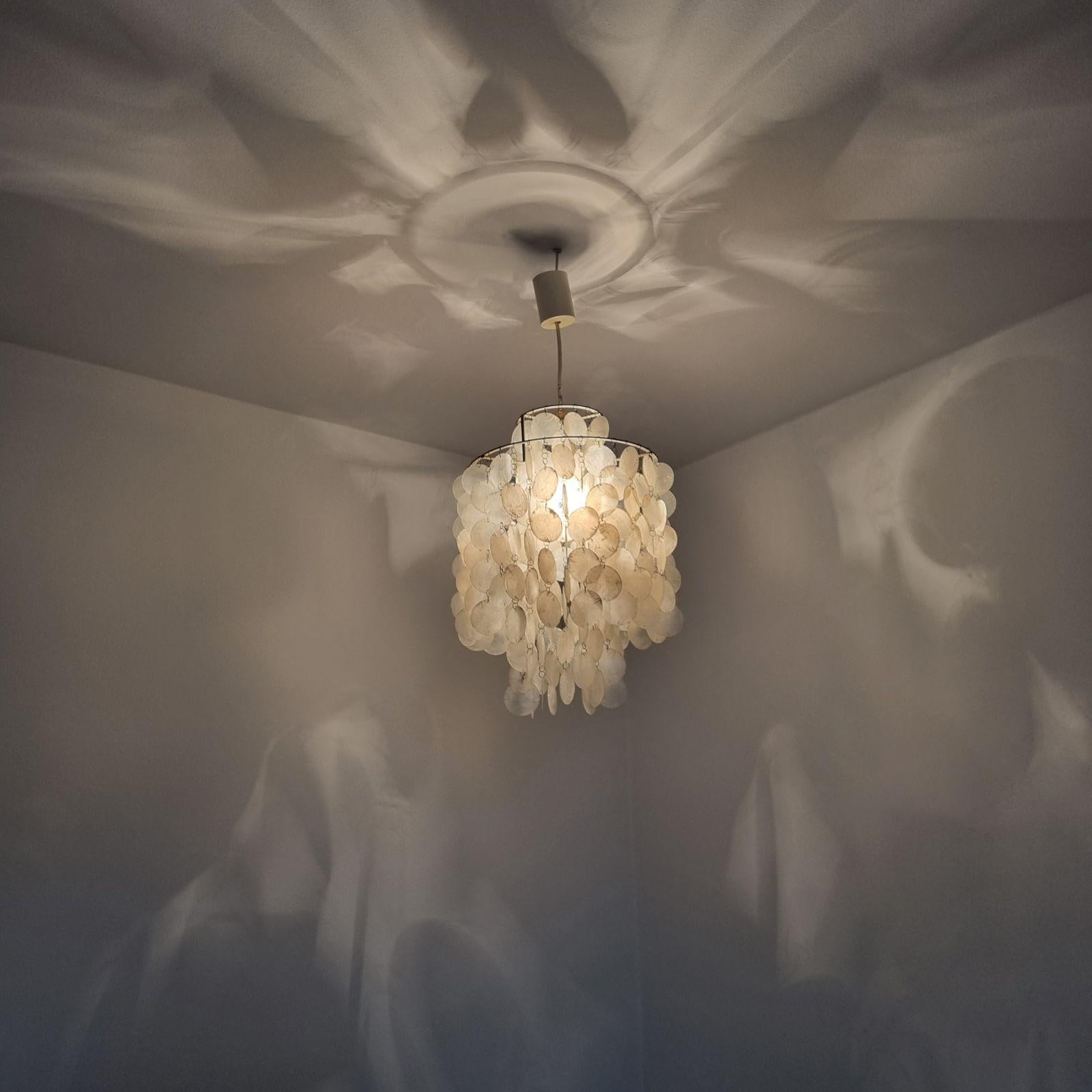 Lampadario a conchiglia Fun 1DM di Verner Panton di metà secolo per Lüber, Svizzera, anni '60 in vendita 3