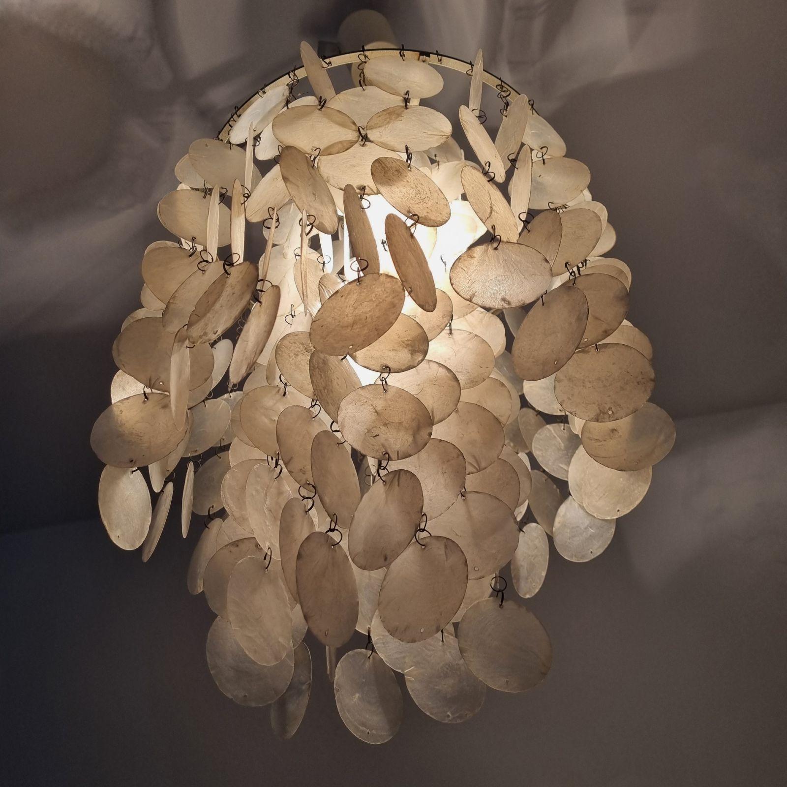 Lampadario a conchiglia Fun 1DM di Verner Panton di metà secolo per Lüber, Svizzera, anni '60 in vendita 1