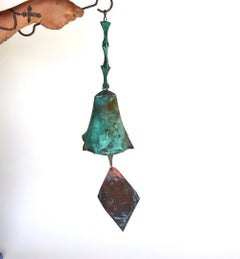 Retro Mid Century Very Large Italian Paolo Soleri Wind Chime Sculpture