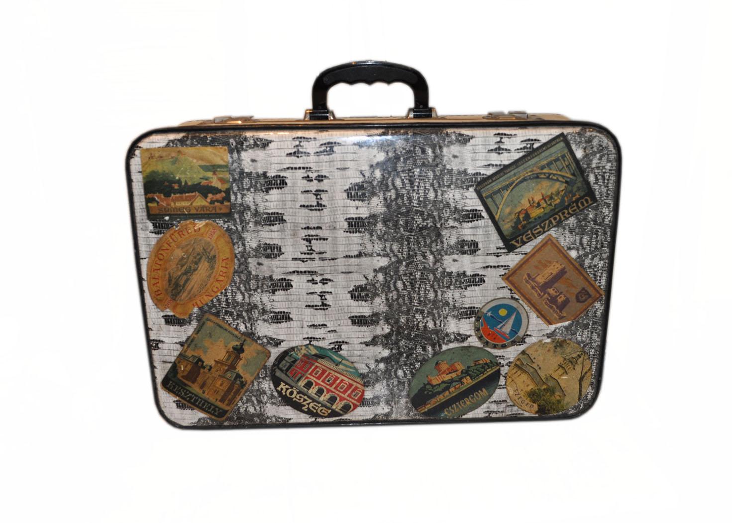 Plastic Midcentury Very Unique Vintage Suitcase, 1960s For Sale