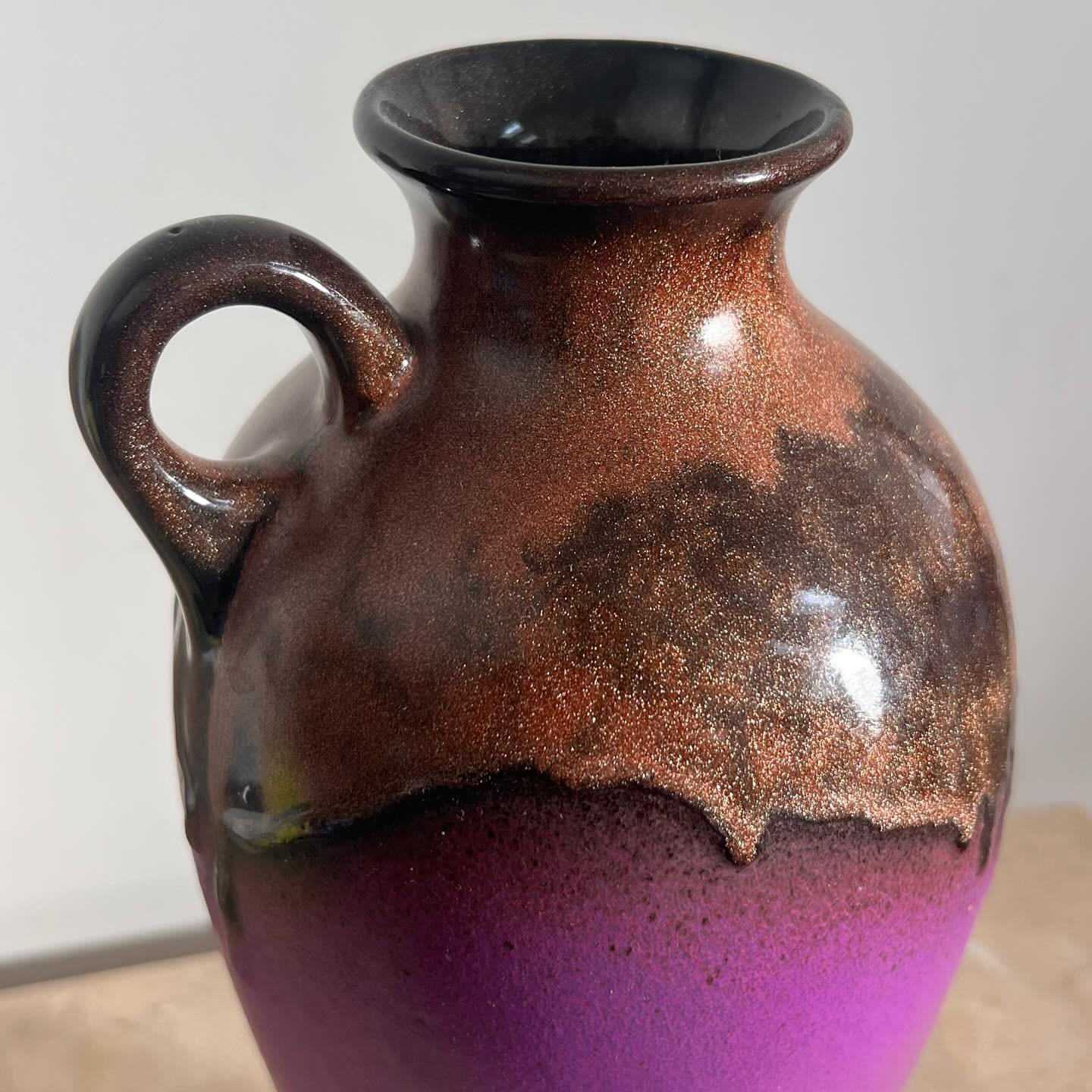 Vase du milieu du siècle par Fohr Keramik, en violet profond, milieu du 20e siècle en vente 3