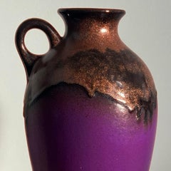 Mid century vessel by Fohr Keramik, in deep purple, mid 20th century