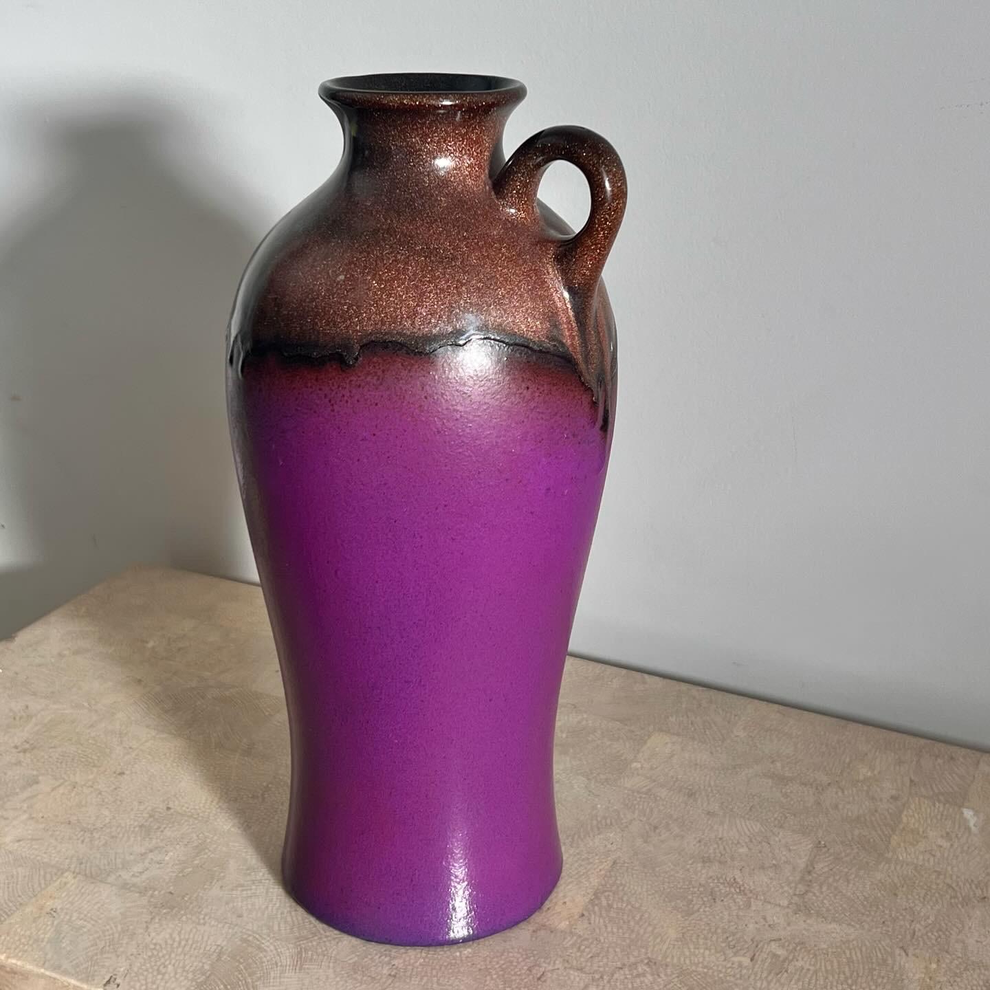 Céramique Vase du milieu du siècle par Fohr Keramik, en violet profond, milieu du 20e siècle en vente