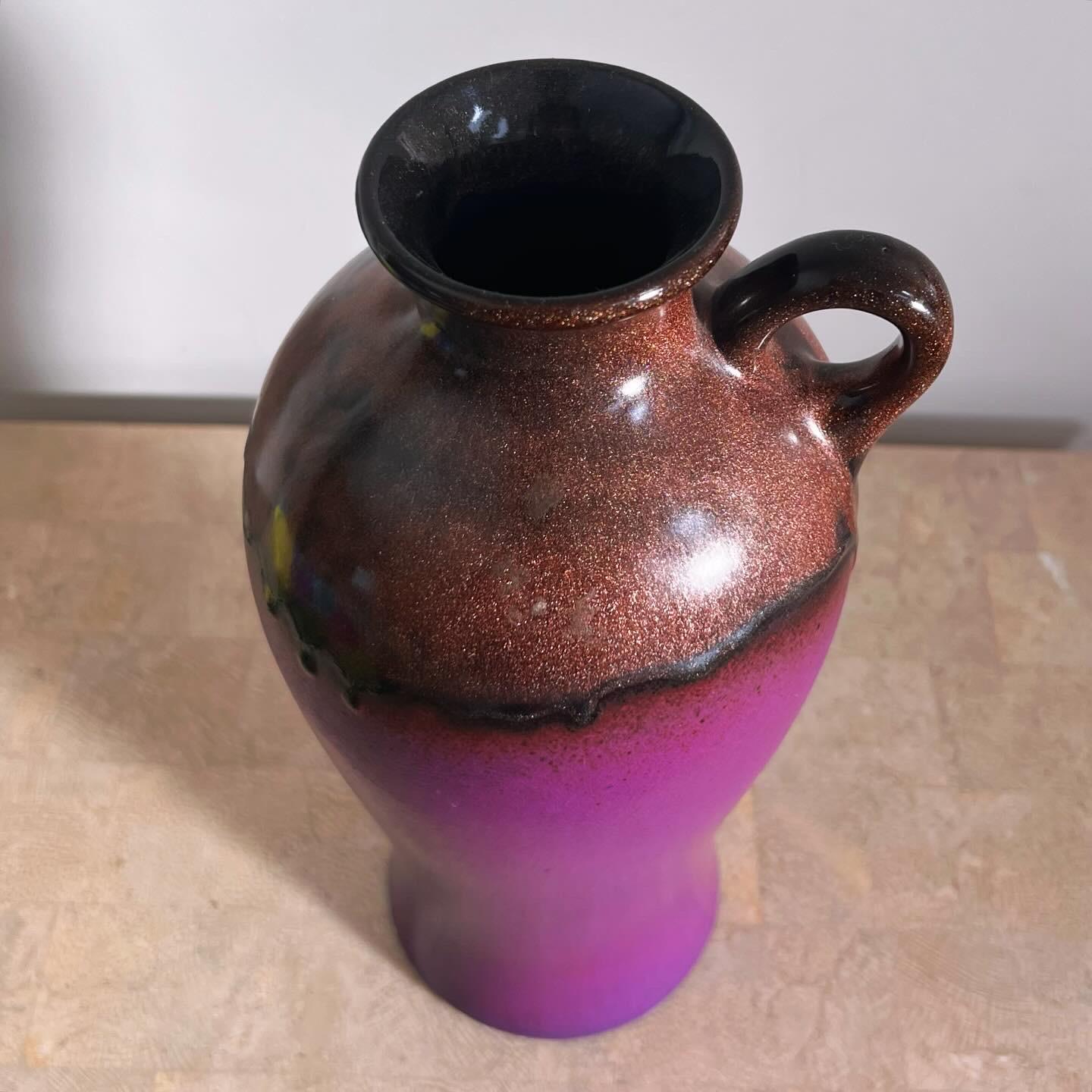 Vase du milieu du siècle par Fohr Keramik, en violet profond, milieu du 20e siècle en vente 1