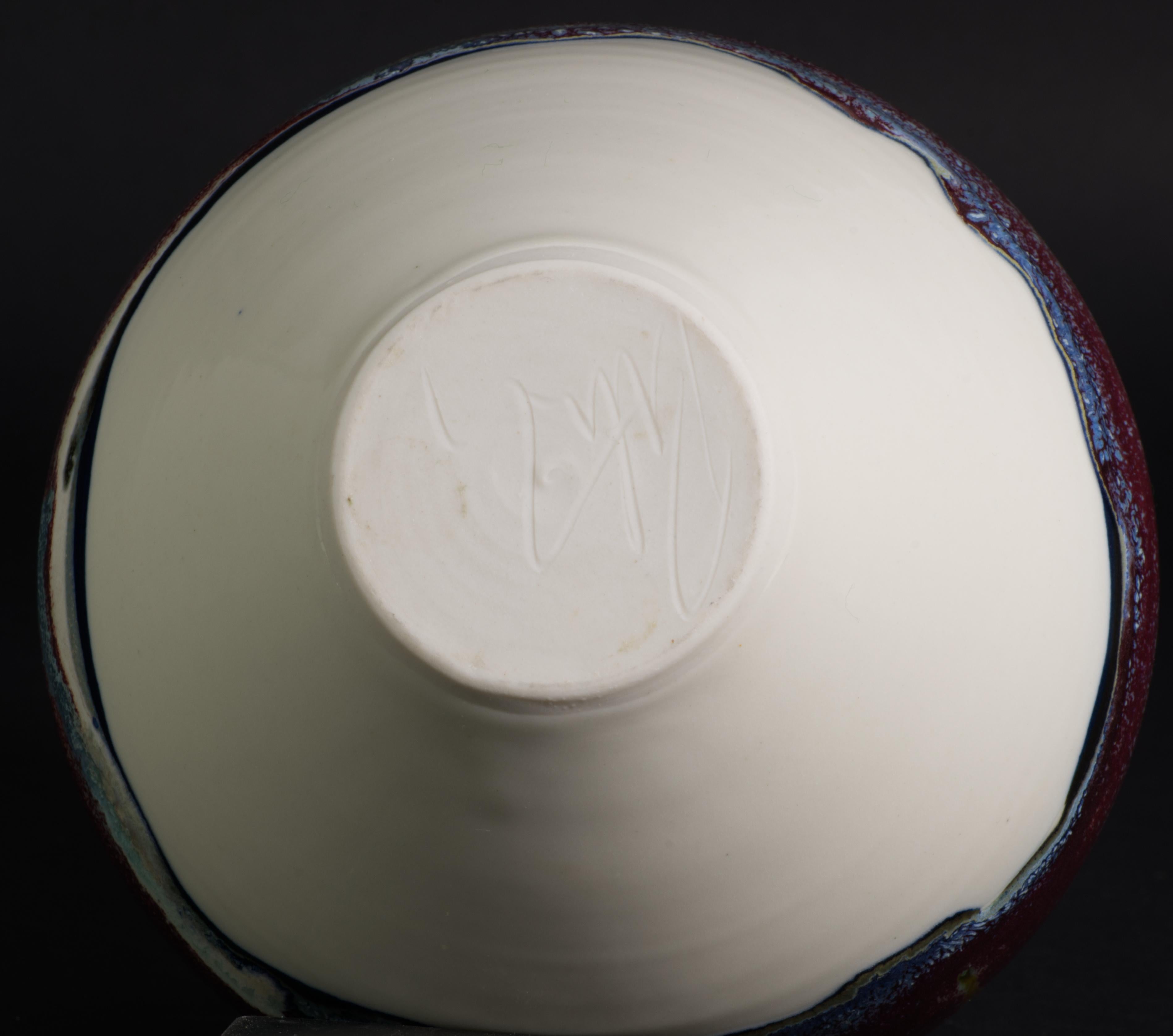 Mid-Century Vibrant Art Ceramics Vase Fat Lava Glaze For Sale 2