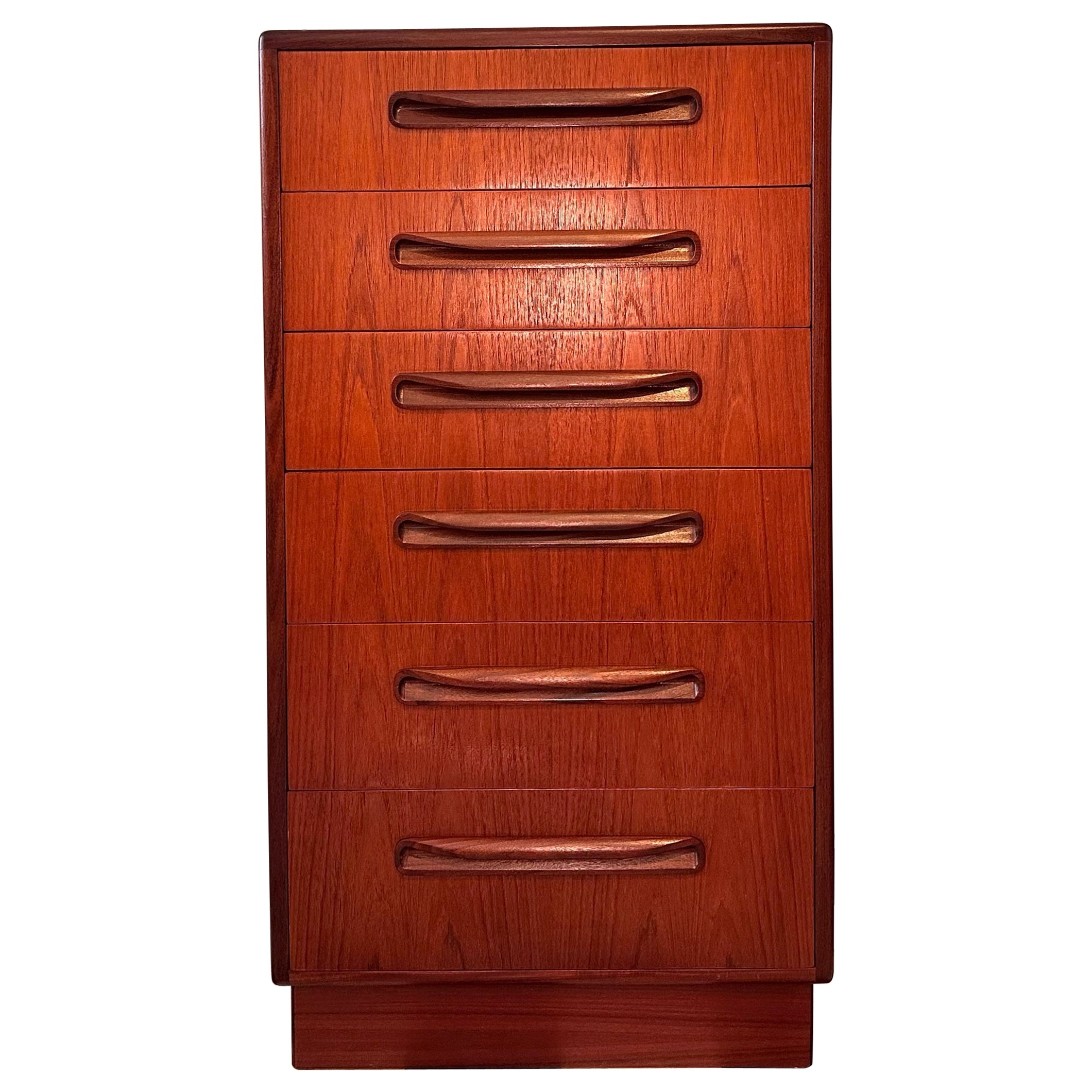 Mid Century Victor Wilkins for G Plan Fresco Teak Chest of Drawers Tallboy