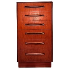Mid Century Victor Wilkins for G Plan Fresco Teak Chest of Drawers Tallboy