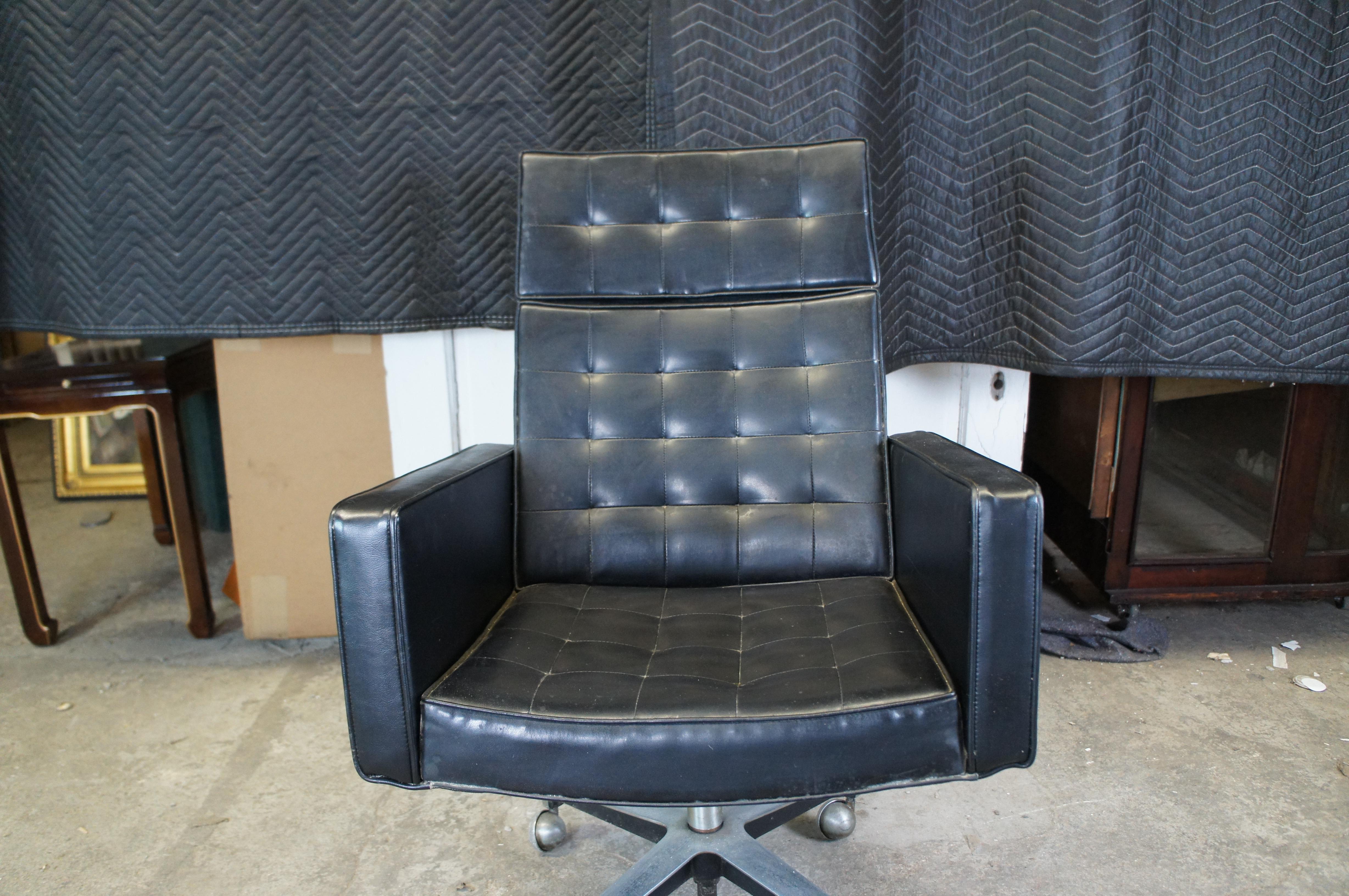 Mitte des Jahrhunderts Vincent Cafiero Executive Task Schreibtisch Bürostuhl von Knoll No 181 MCM im Angebot 2