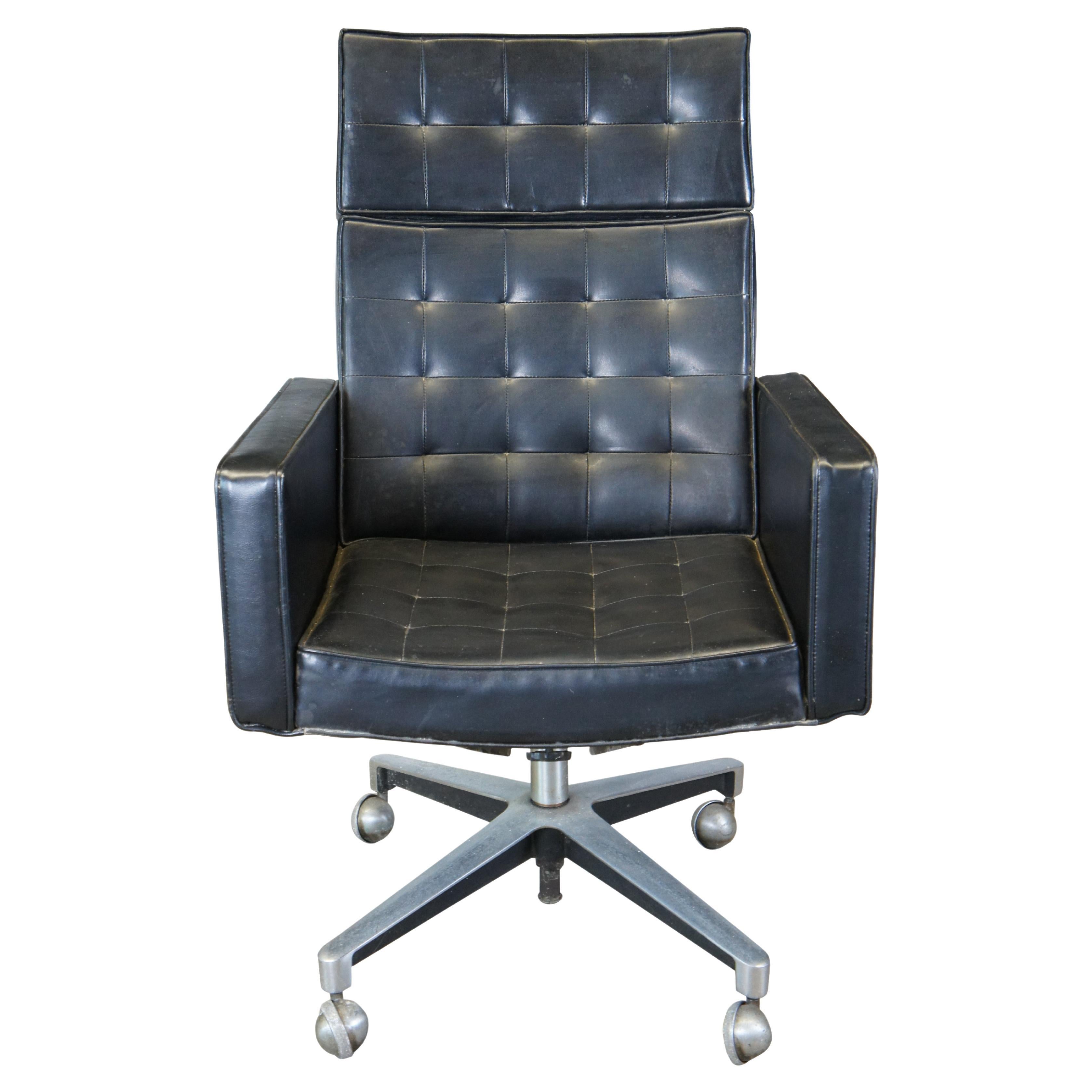 Mid Century Vincent Cafiero Executive Task Desk Office Chair by Knoll No 181 MCM