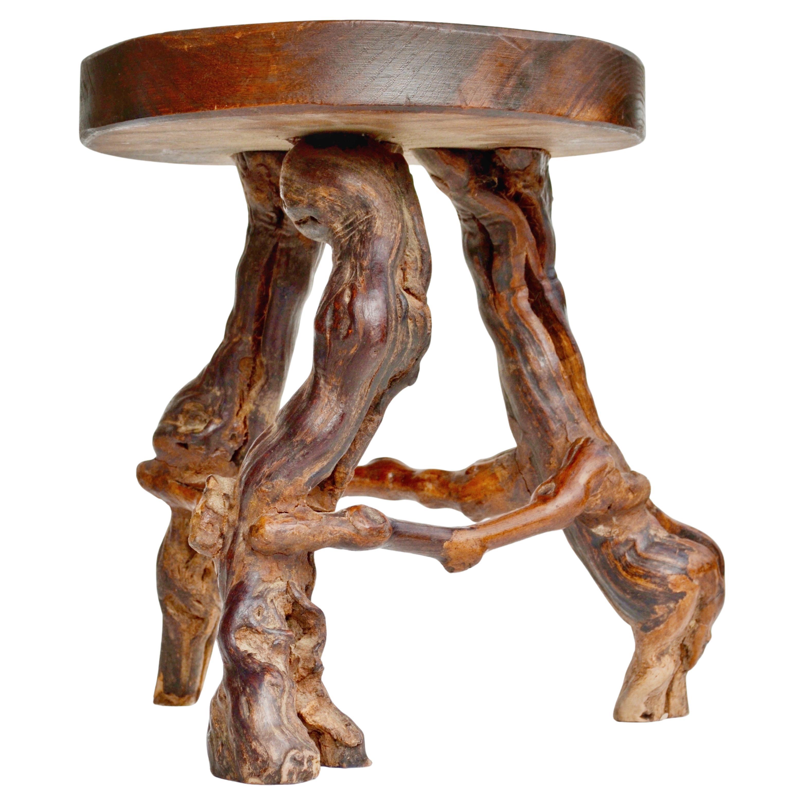 Mid-Century Vine Root Stool, France, 1950s For Sale