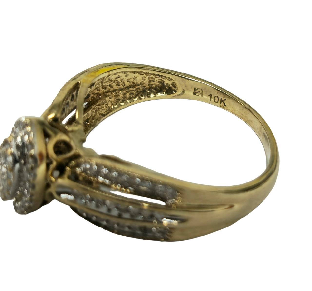 Art Nouveau Mid Century Vintage 1.20 Carat Diamond Engagement Women's Ring For Sale
