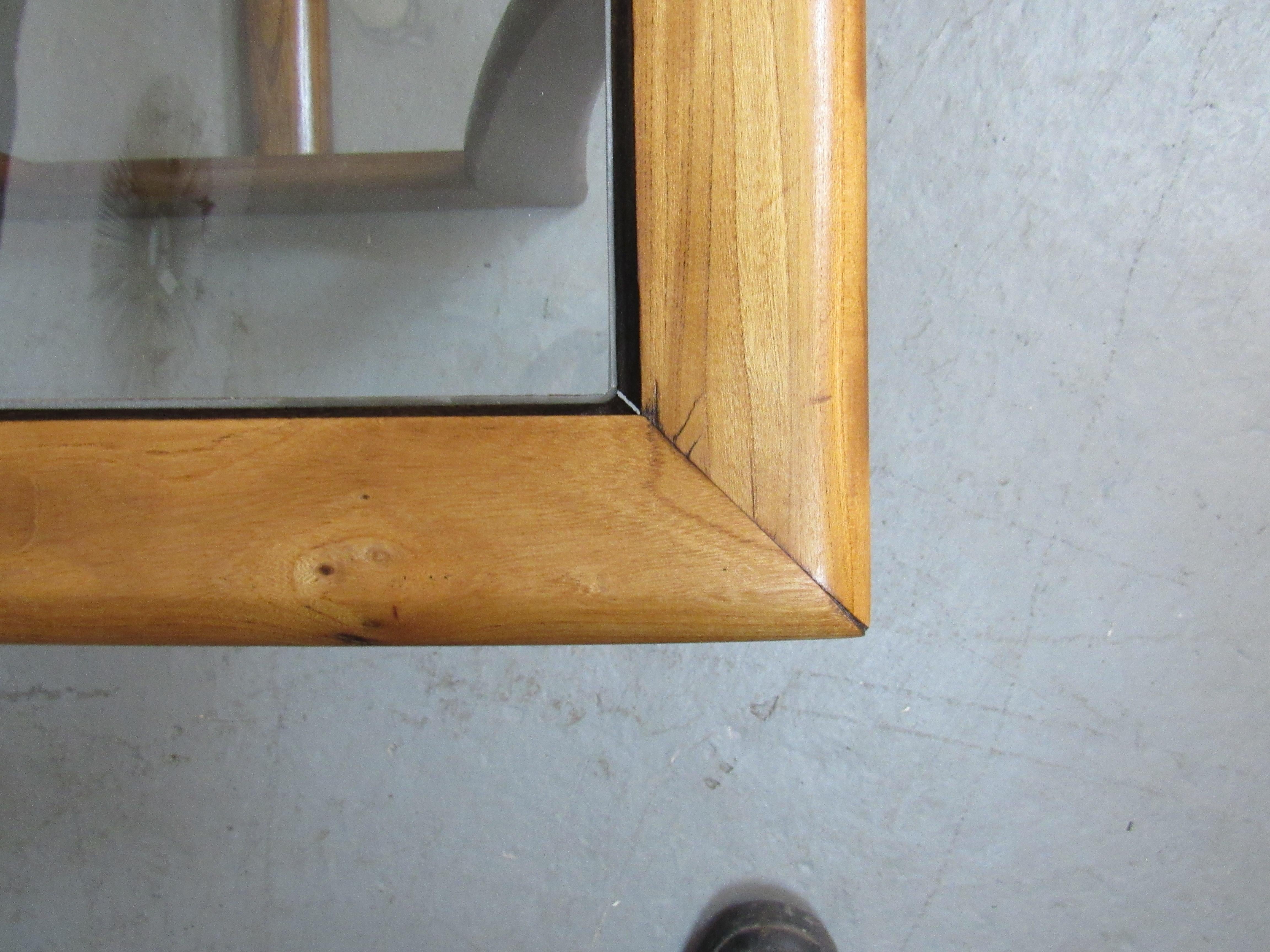 Mid-Century Vintage American Oak & Glass Coffee Table 1
