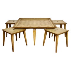 Mid-Century Vintage "Antigua" Couchtisch mit Nisthockern