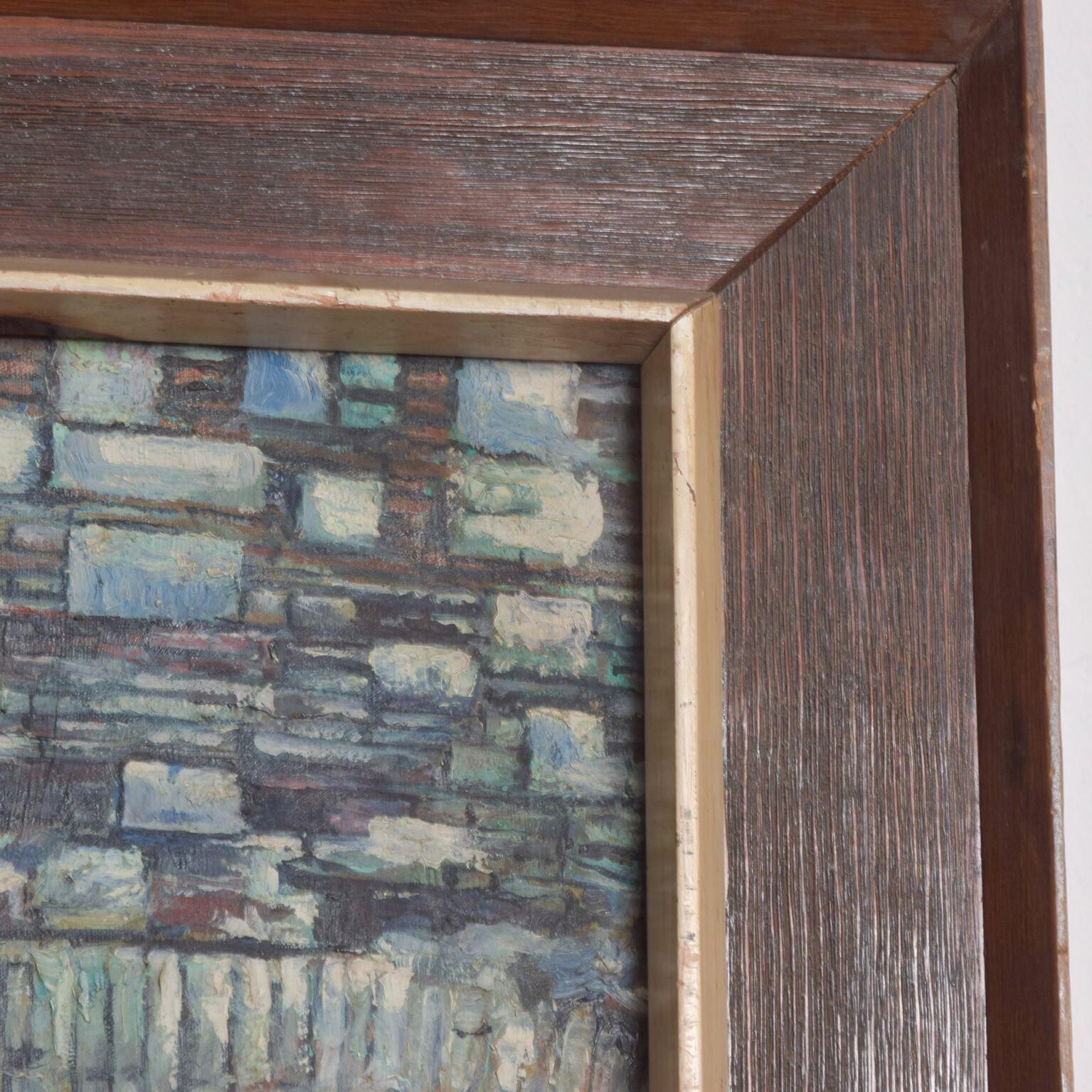 Ponte architettonico ad arco in pietra degli anni '70 Pittura ad olio su tela In condizioni buone a Chula Vista, CA