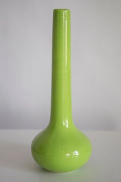 Mid Century Vintage Artistic Ceramic Green Vase, Europe, 1970s