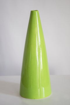Mid Century Vintage Artistic Ceramic Green Vase, Europe, 1970s