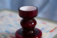 Mid Century Vintage Artistic Glass Dark Red Vase, Tarnowiec, Europe, 1970s