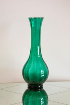 Vase vert artistique vintage du milieu du siècle dernier, Europe, 1970