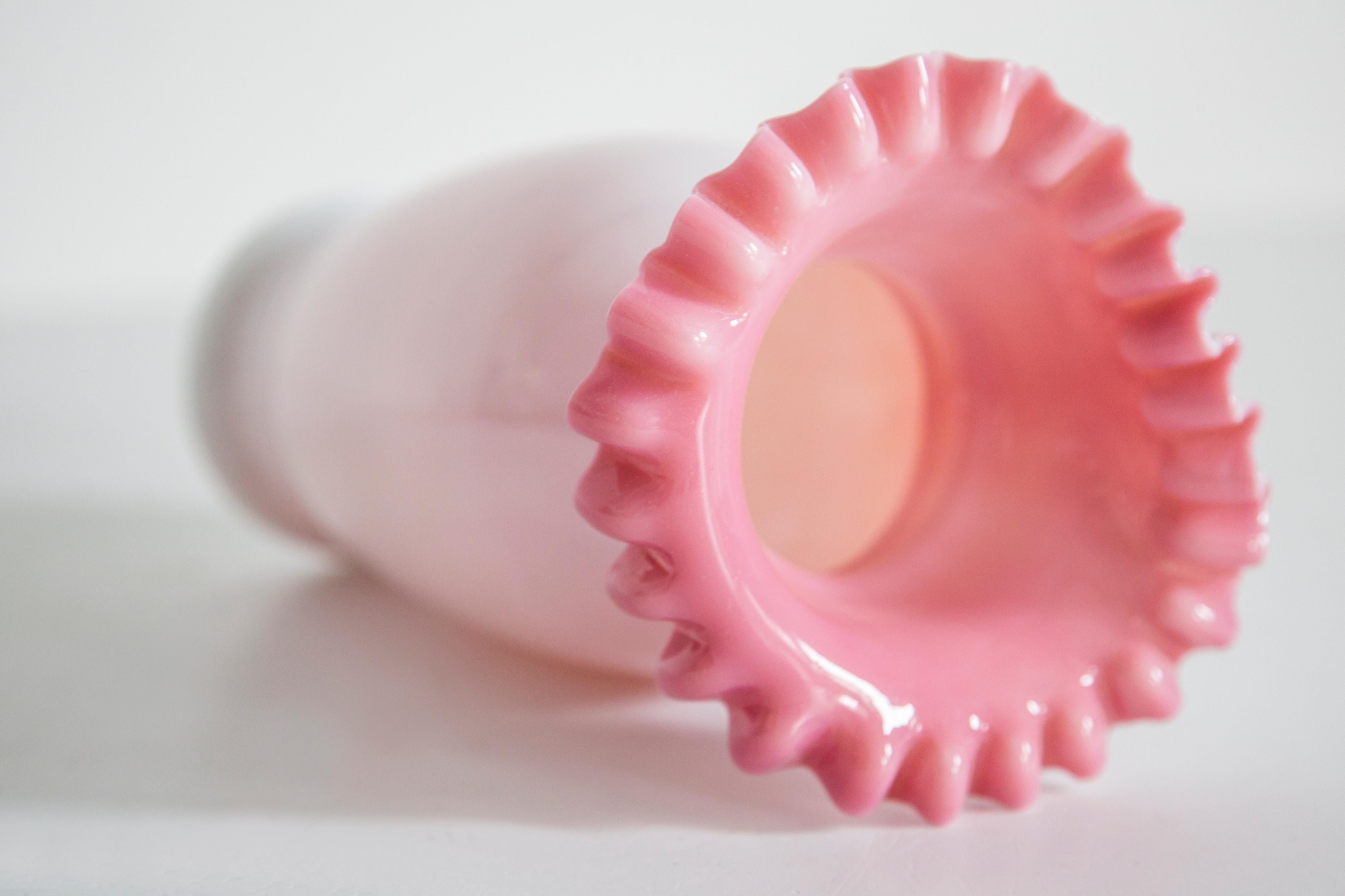 Vase rose artistique du milieu du siècle dernier, Tarnowiec, Sulczan, Europe, 1970 en vente 2